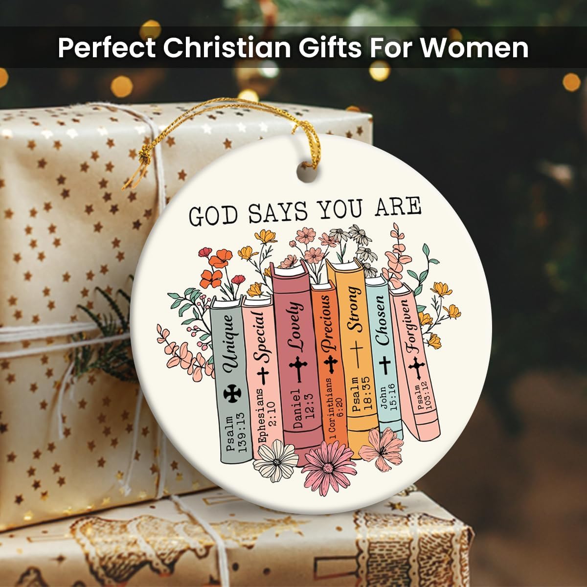 Christian Faith Ceramic Hanging Ornament 2025