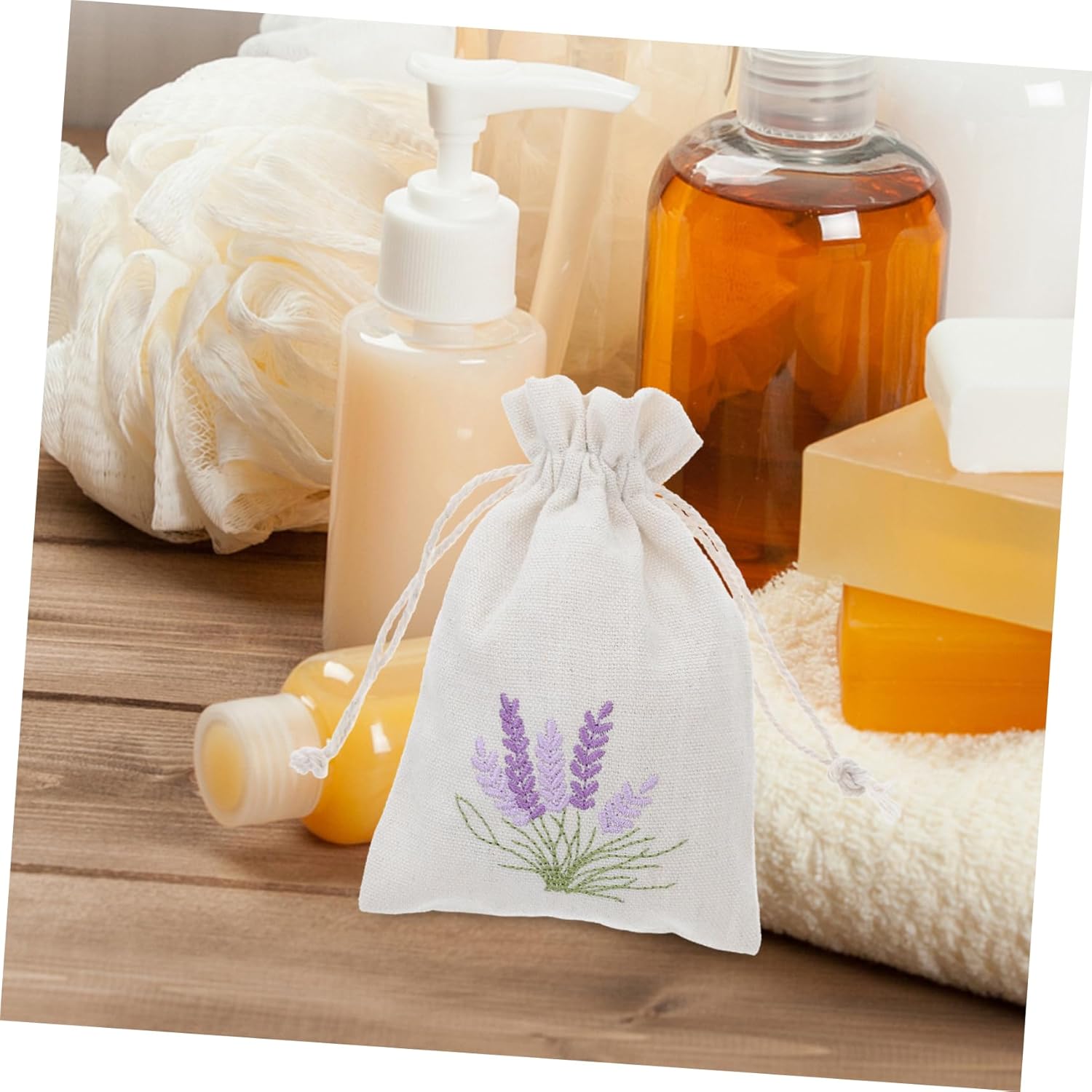 10 Pcs Lightweight Drawstring Pouches for Travel Home Storage
