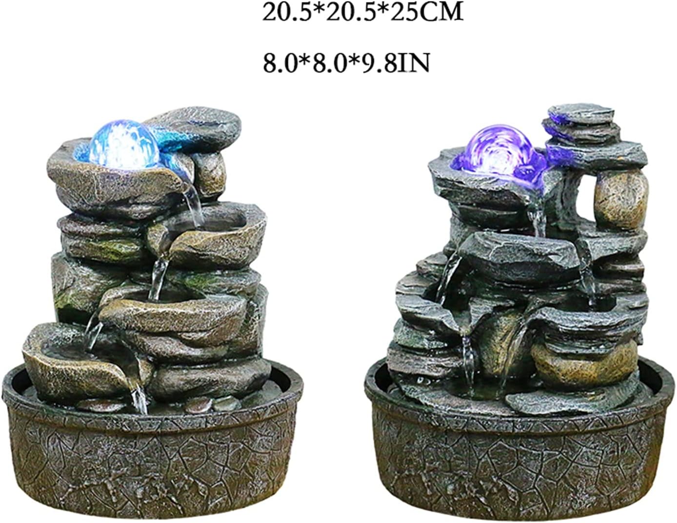 SUNESA Tabletop Fountain Rock Falls Calming Waterfall Decor