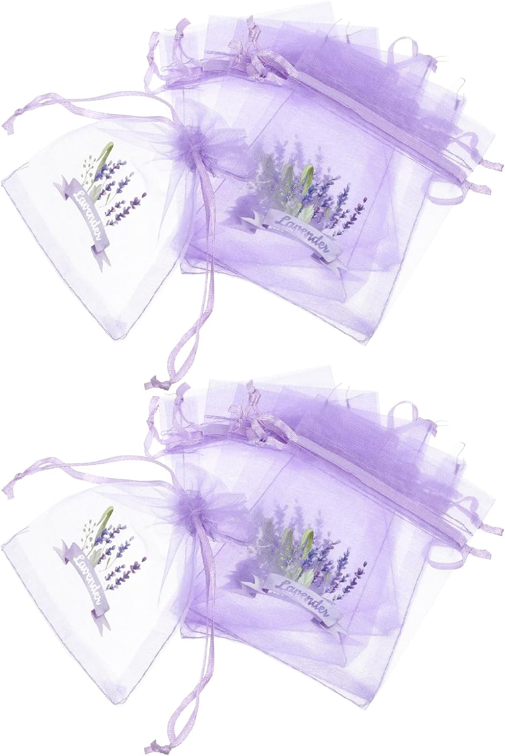LUOZZY 20pc Lavender Sachet Bags with Drawstring