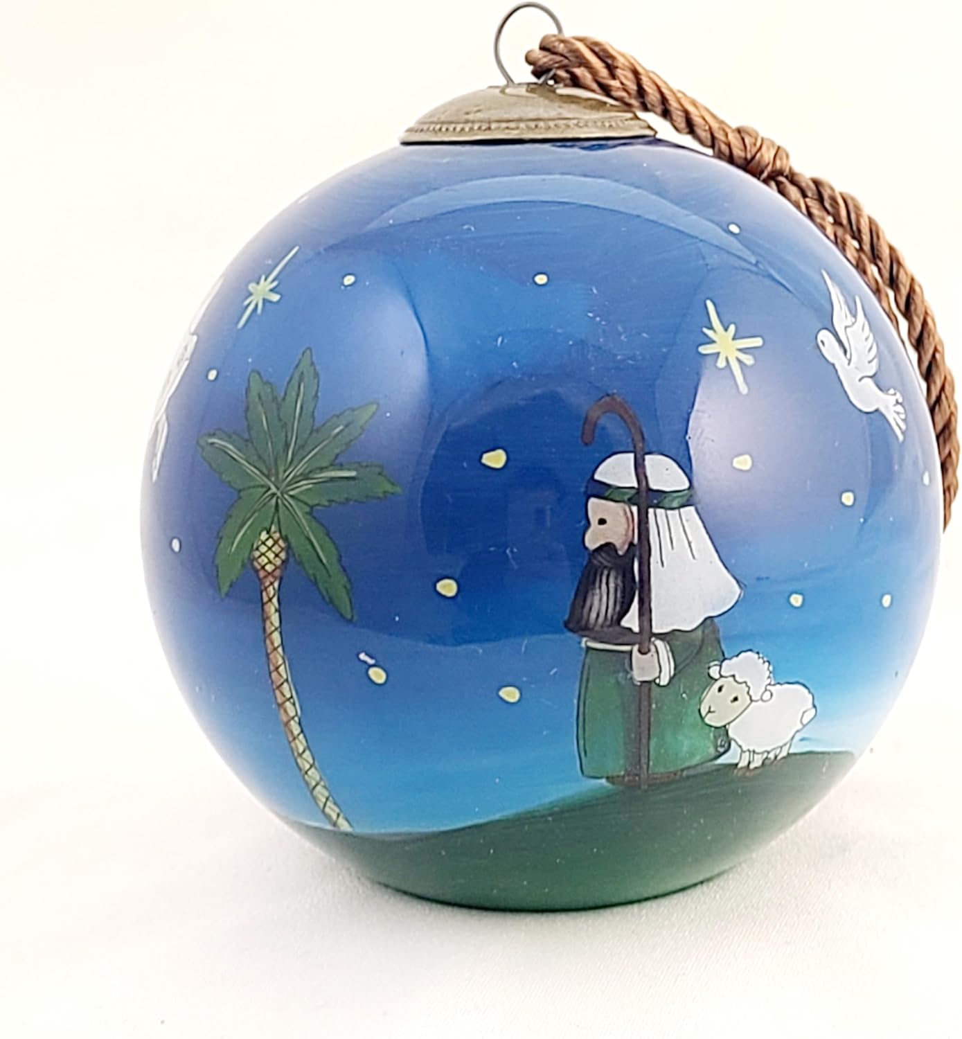 Honeylet Artisan Inside-Painted Glass Ornament