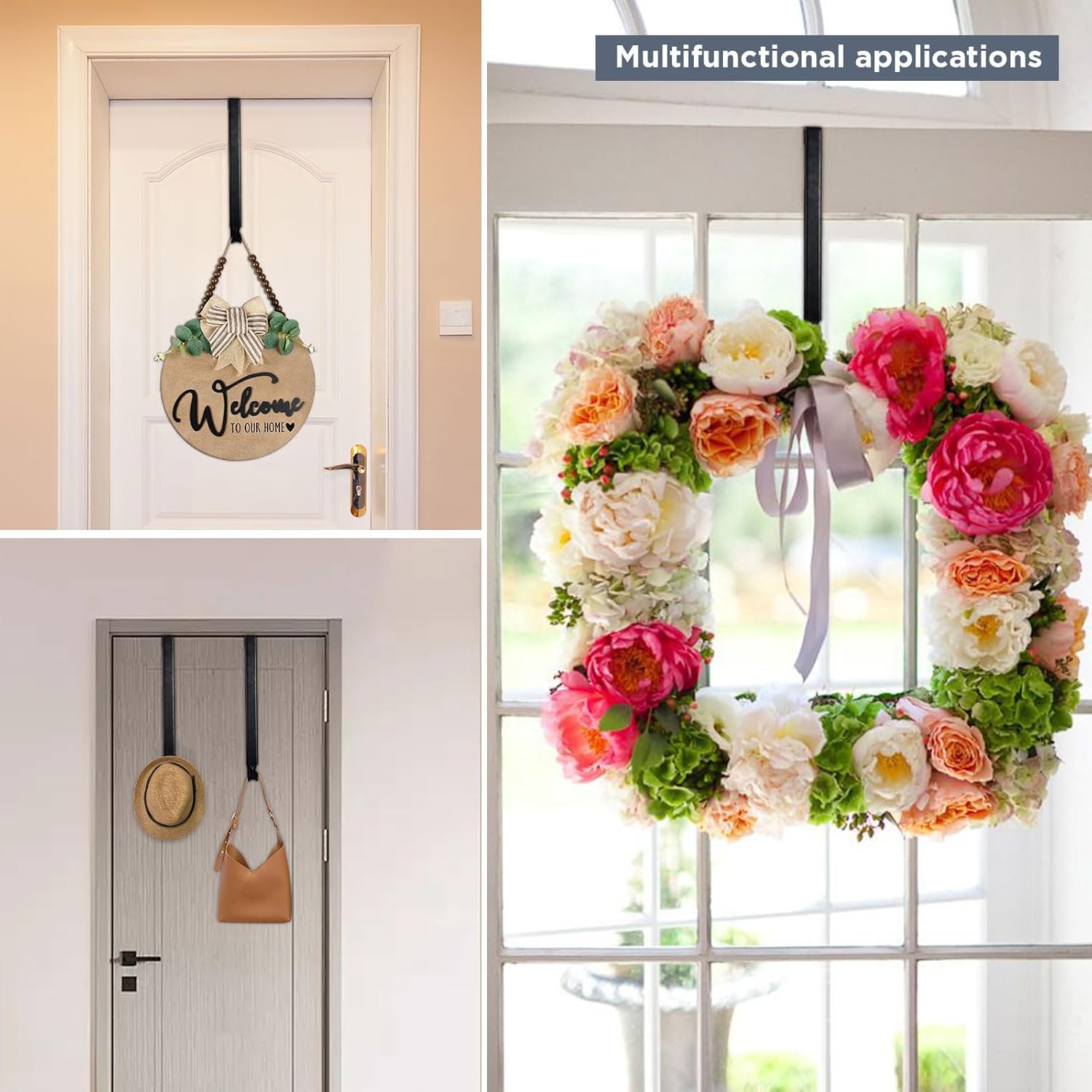2 Pack 12 Inch Heavy Duty Door Hangers Hooks