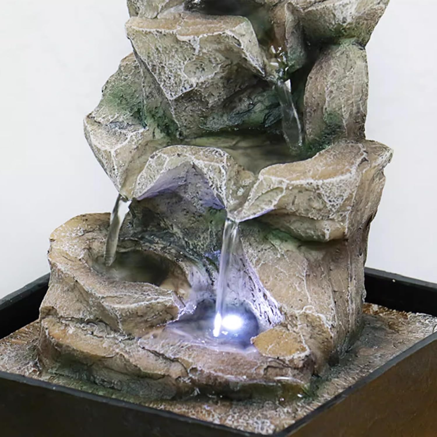 GRFIT Tabletop Fountain Rockery with LED Light