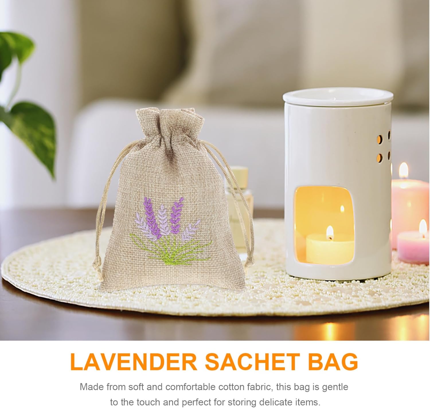 10pcs Reusable Linen Scented Sachet Bags for Home Decor