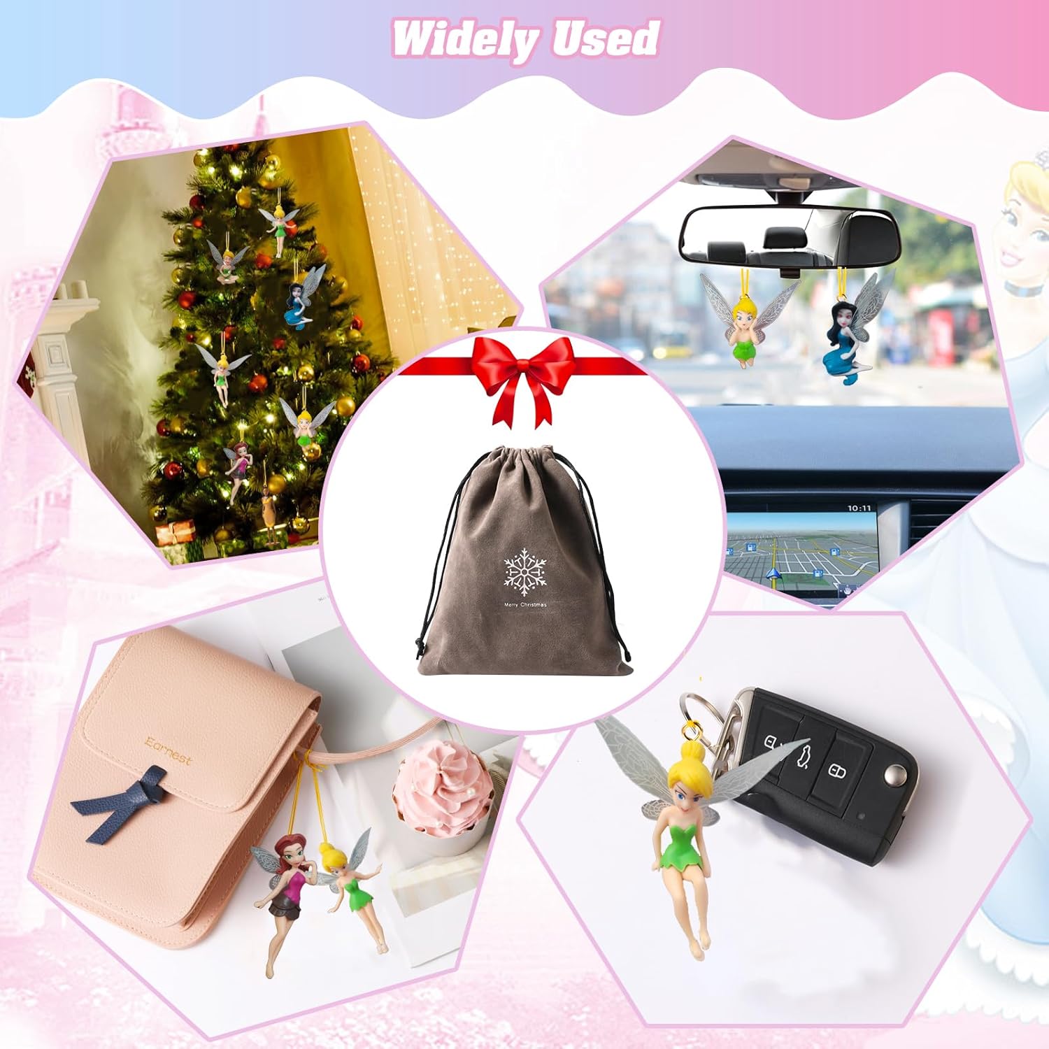 Princess Fairy Christmas Tree Decoration Set 6 Pcs