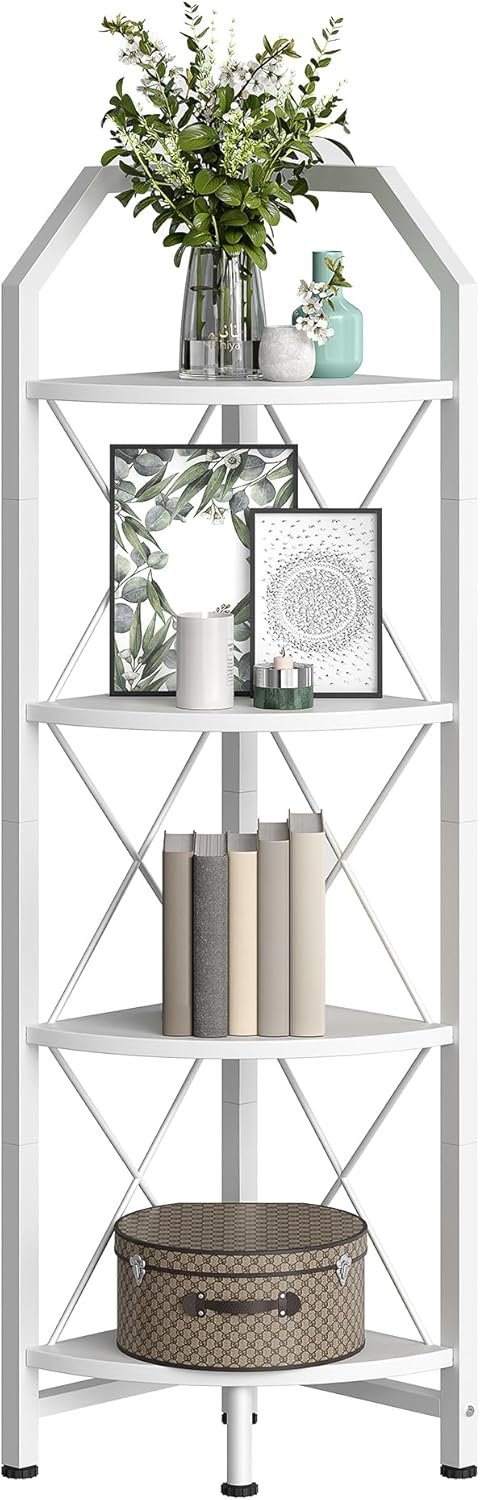 CHOEZON 4-Tier Corner Shelf Display Stand