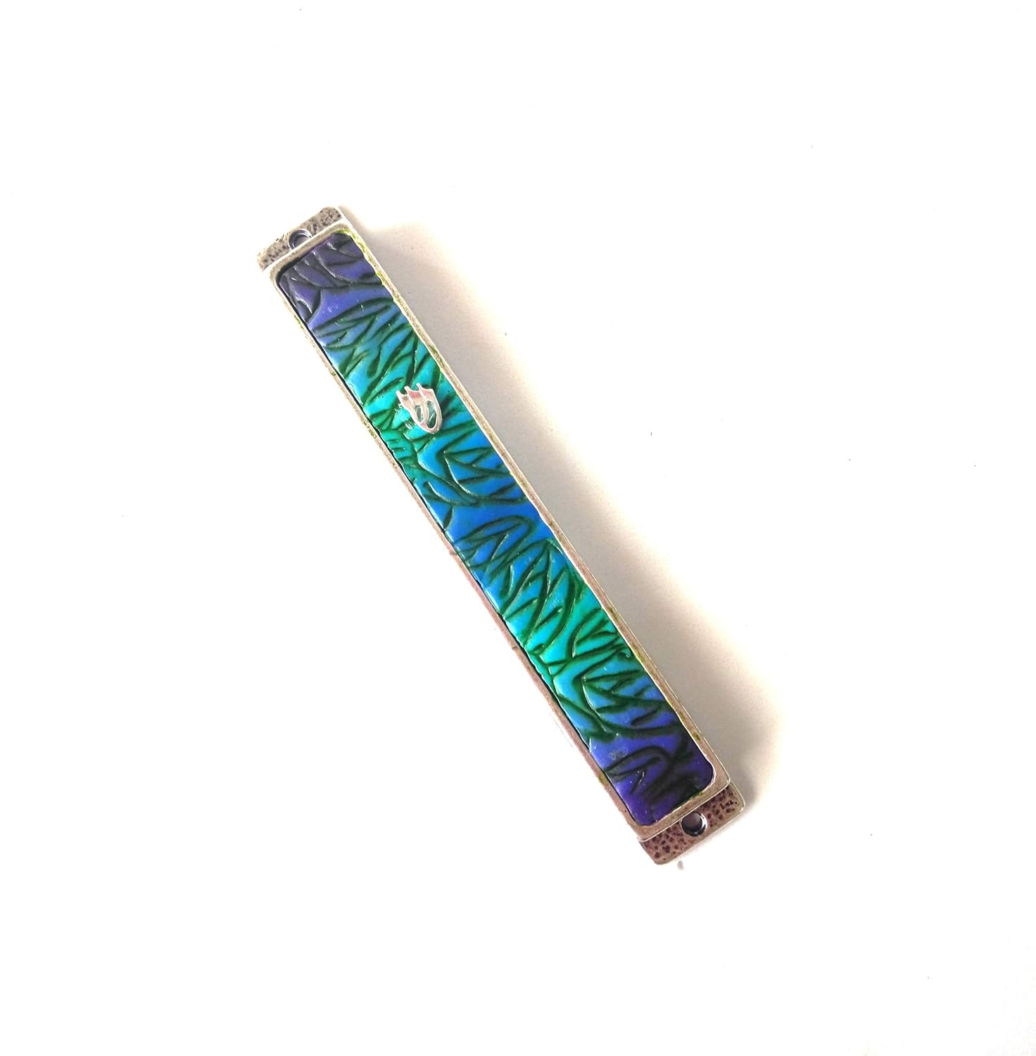 Handmade Mezuzah Case by Israeli Artist Perfect Wedding or Bar Mitzvah Gift
