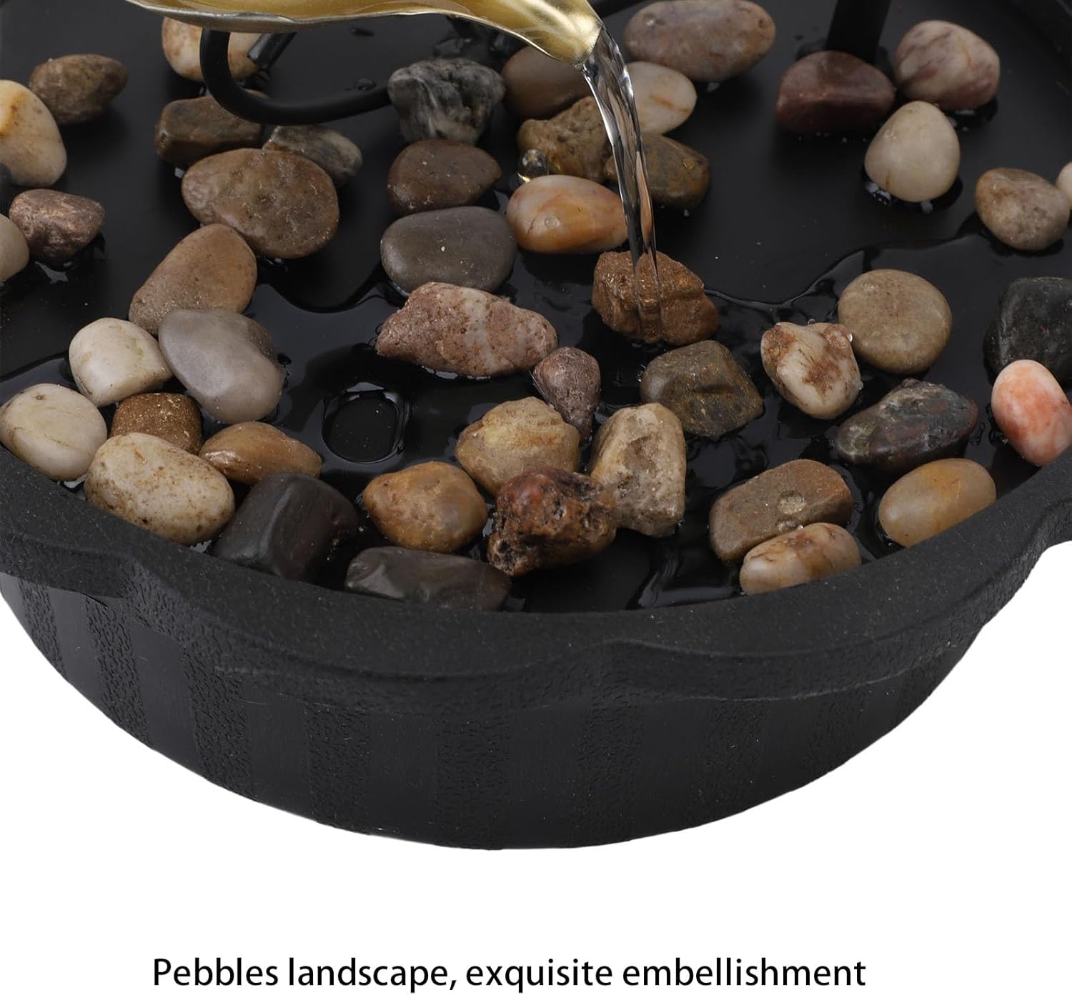 YedaHcy Water Tabletop Fountain with LED Night Light