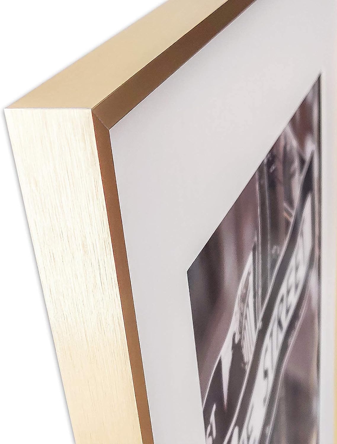 TheDisplayGuys Contemporary Aluminum Picture Frame Gold Wall Tabletop