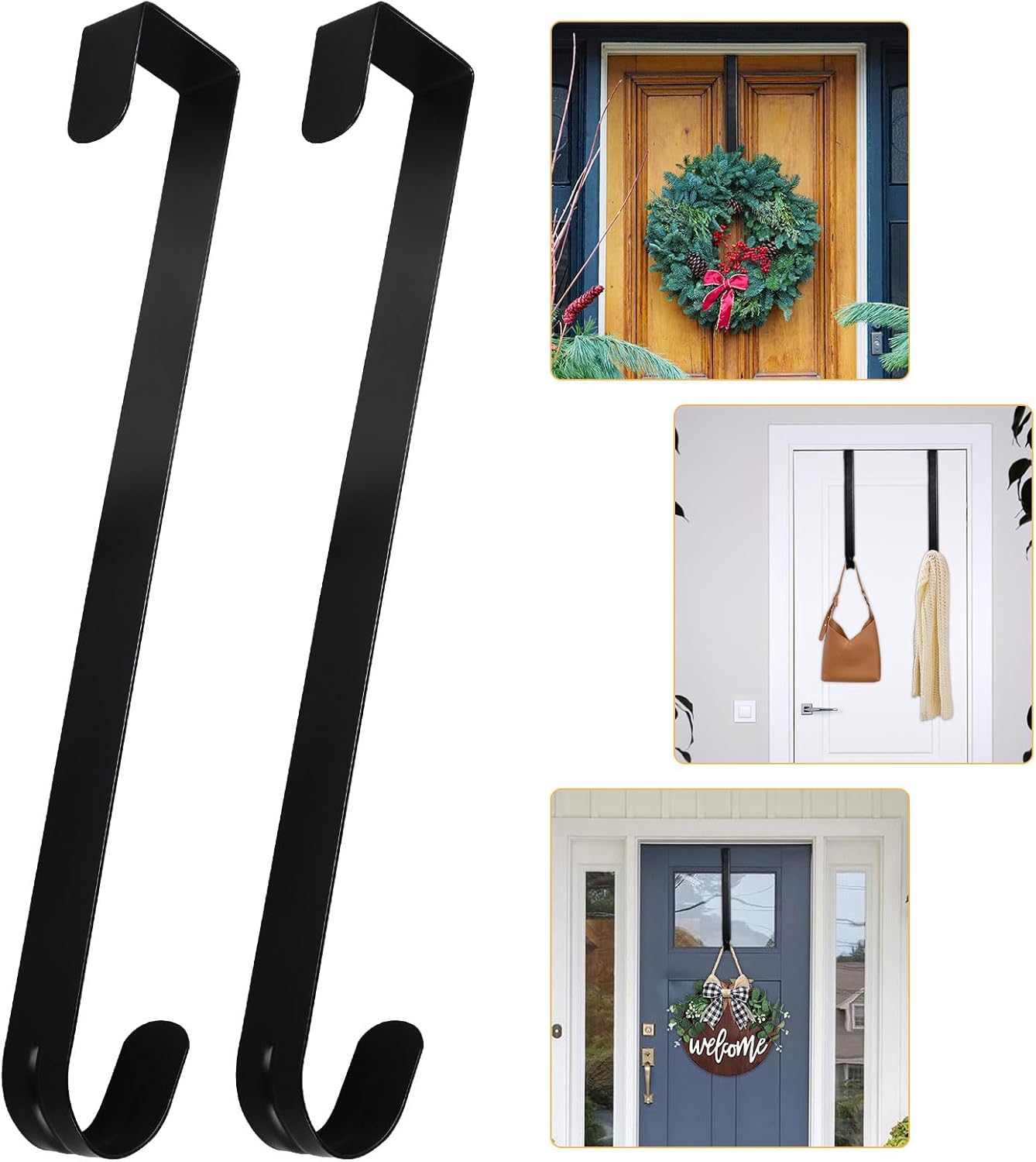 2 Pack 12 Inch Heavy Duty Door Hangers Hooks