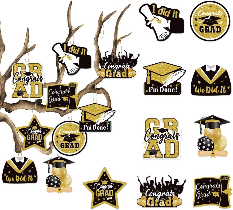 2025 Graduation Hanging Ornament - 27 Pcs Decor Set