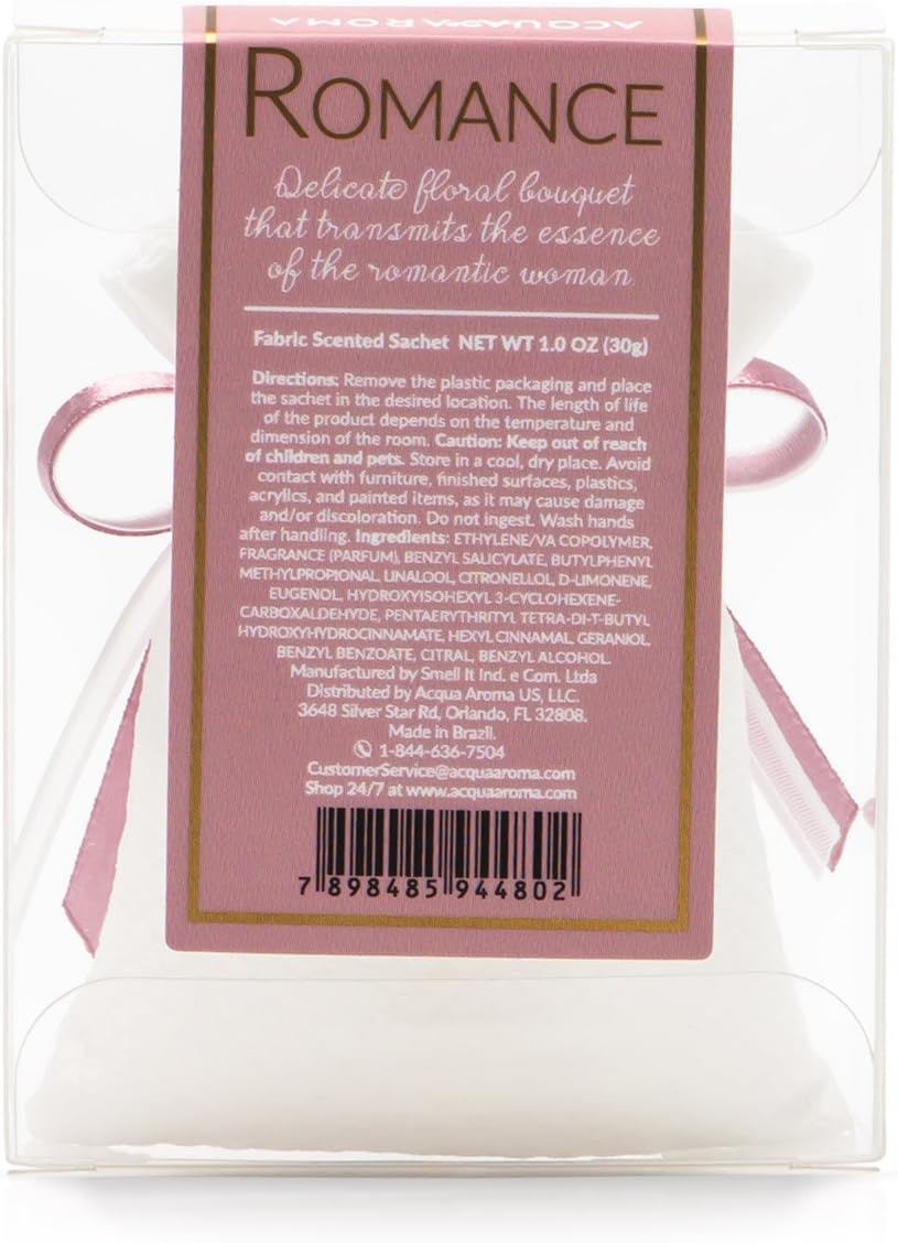Acqua Aroma Romance Collection Rose Scented Sachet 10 OZ