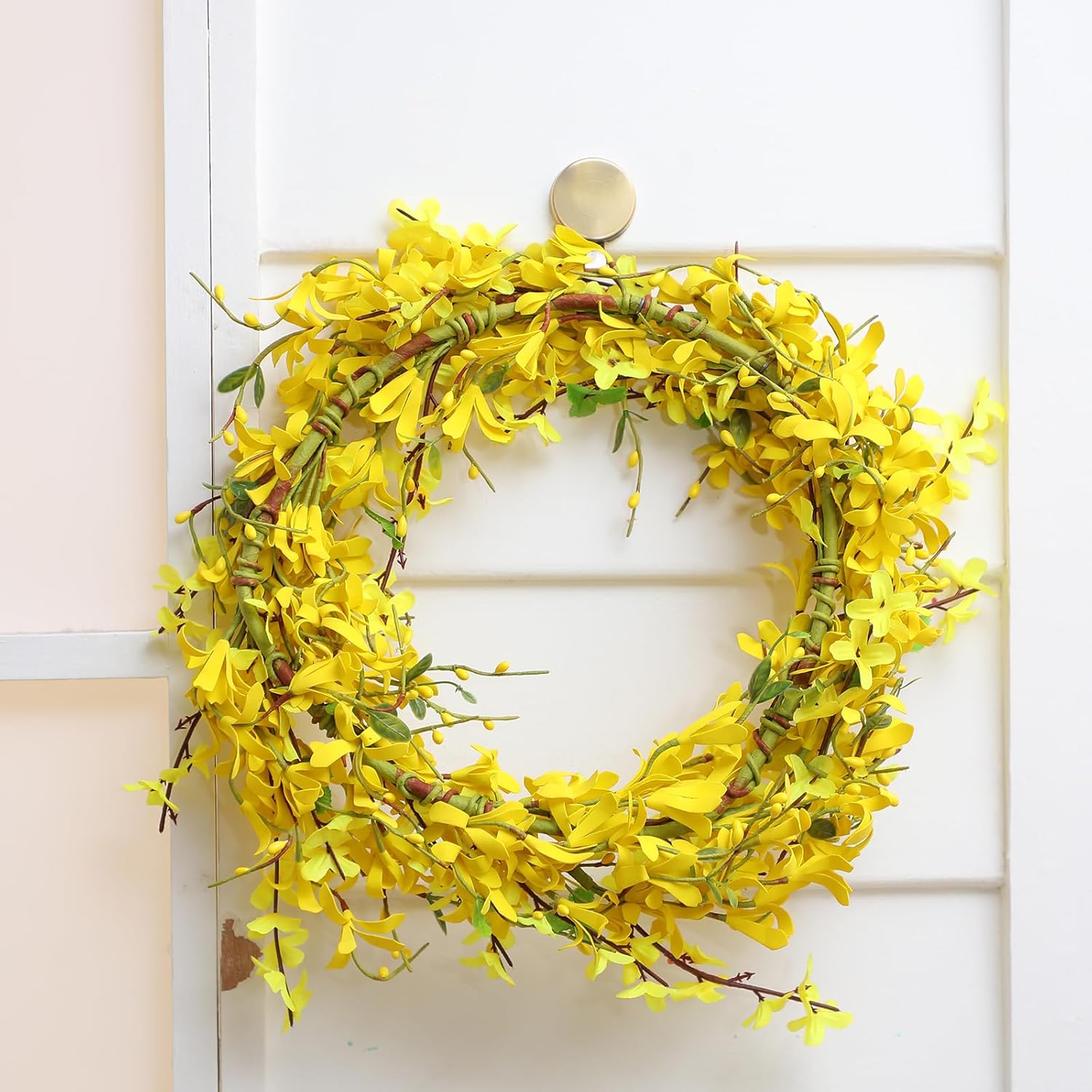 Jetec 6 Pcs Magnetic Hooks Wreath Hanger for Fridge
