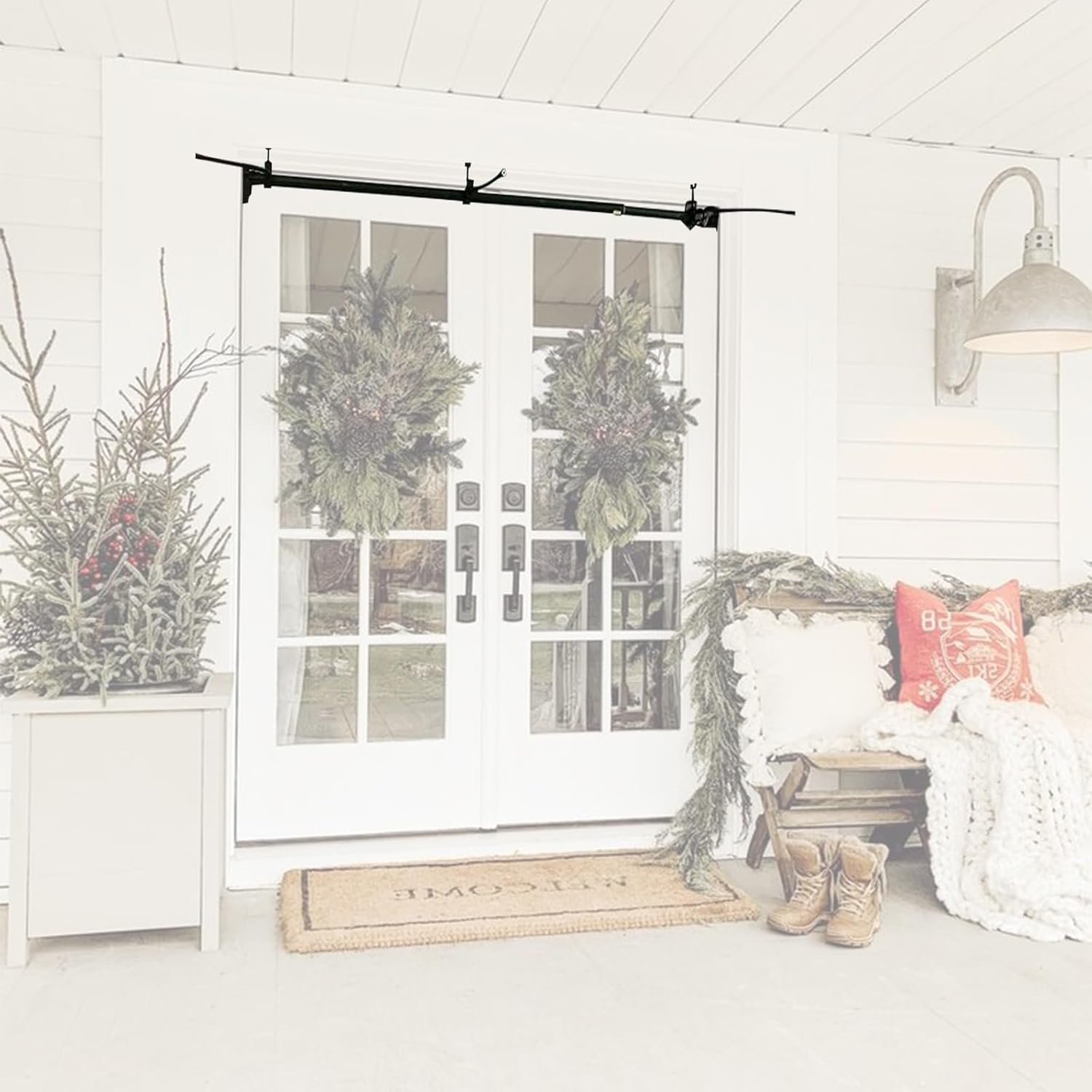 Adjustable Heavy-Duty Garland Hanger for Doors