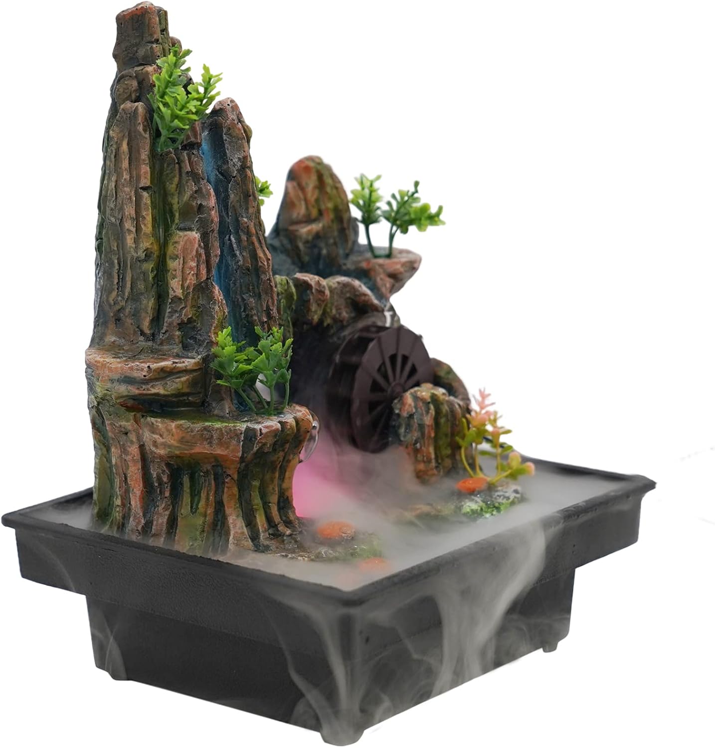 Small Fountain Rockery with LED Light and Atomizer