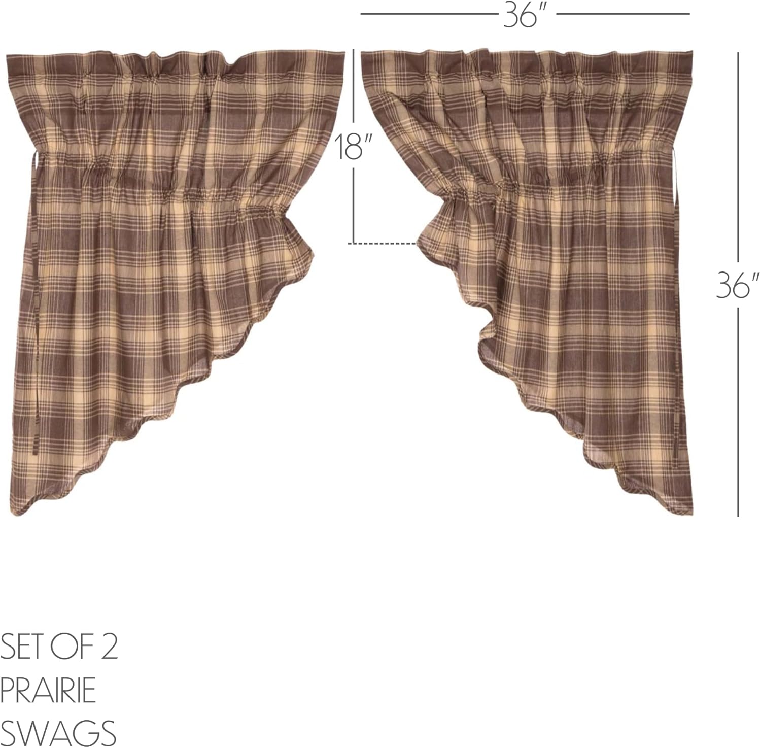VHC Brands Prairie Swag Kitchen Curtains