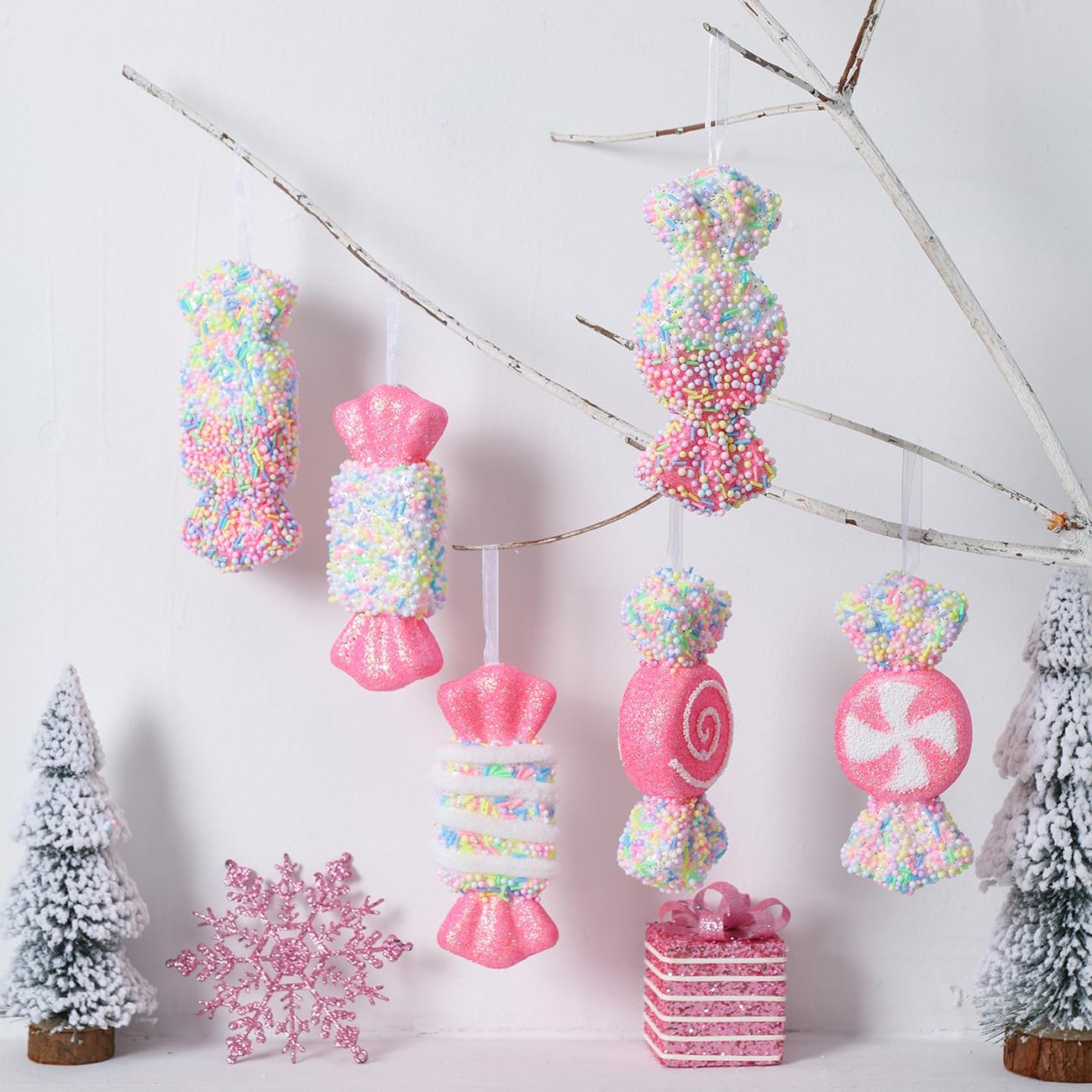 LANGXUN 6pcs Candy Cane Christmas Tree Decor