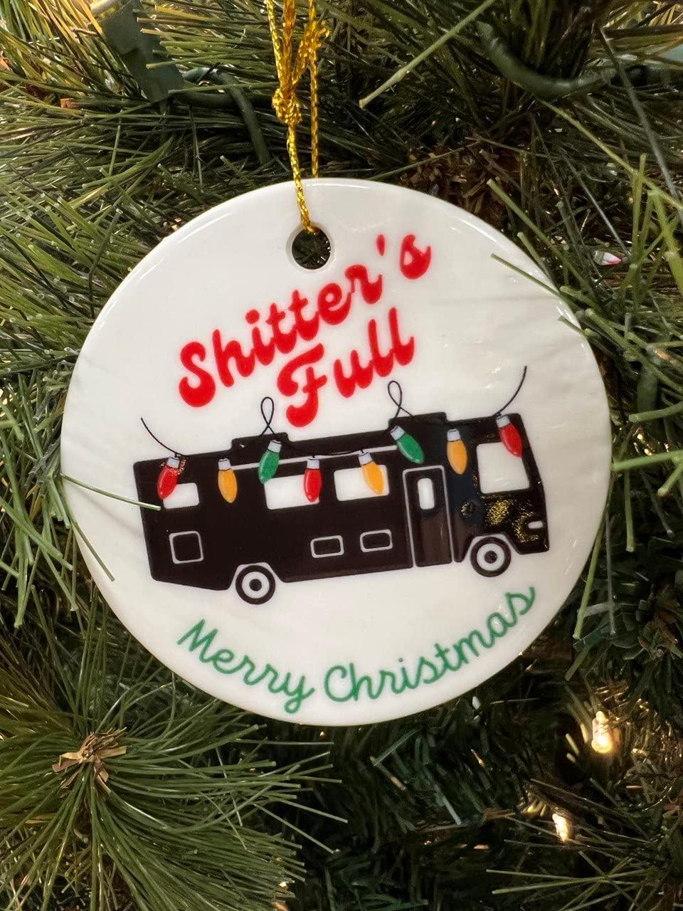 Zilker Home Christmas Ornaments - Cousin Eddie RV Chaos Chevy Chase Movie Gift