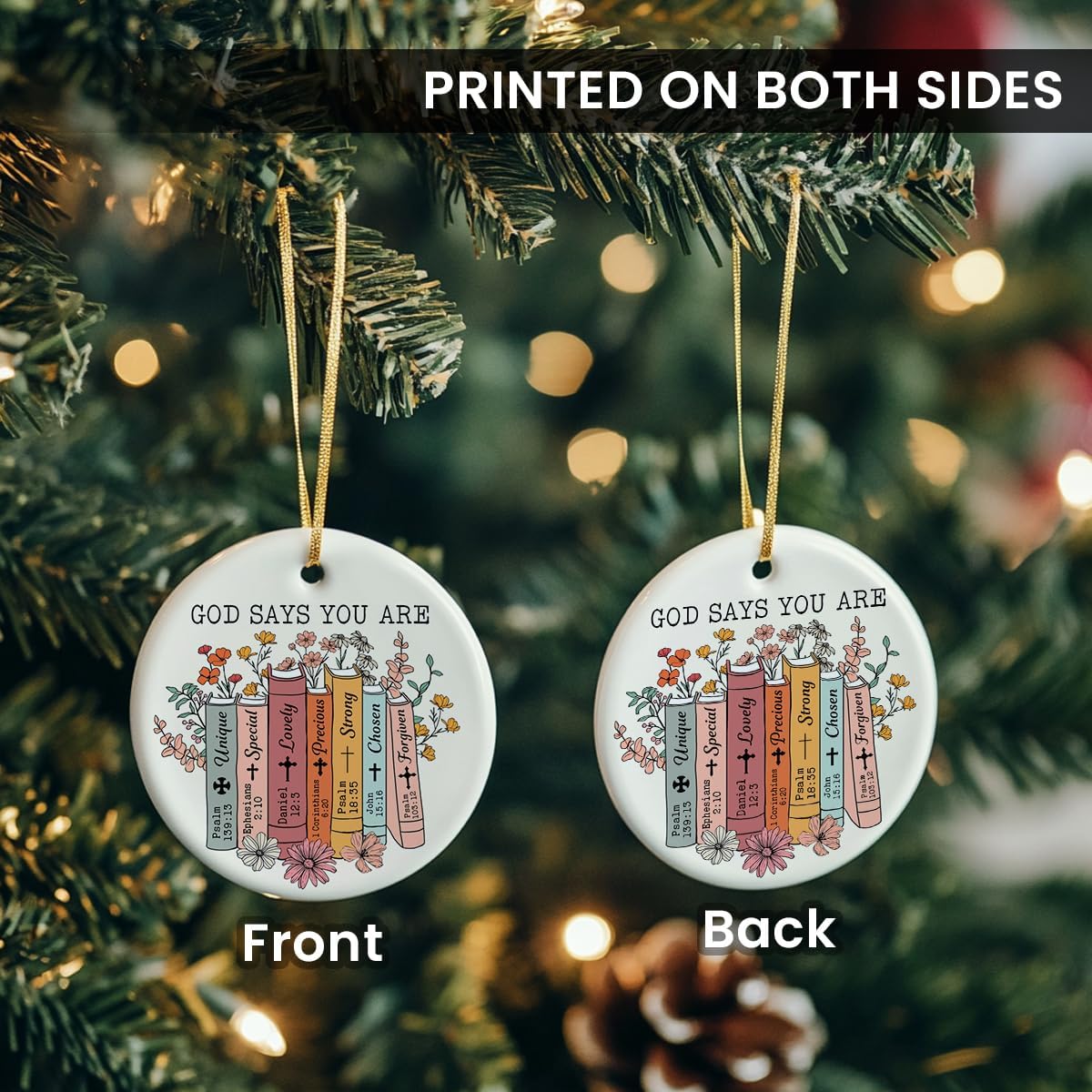 Christian Faith Ceramic Hanging Ornament 2025
