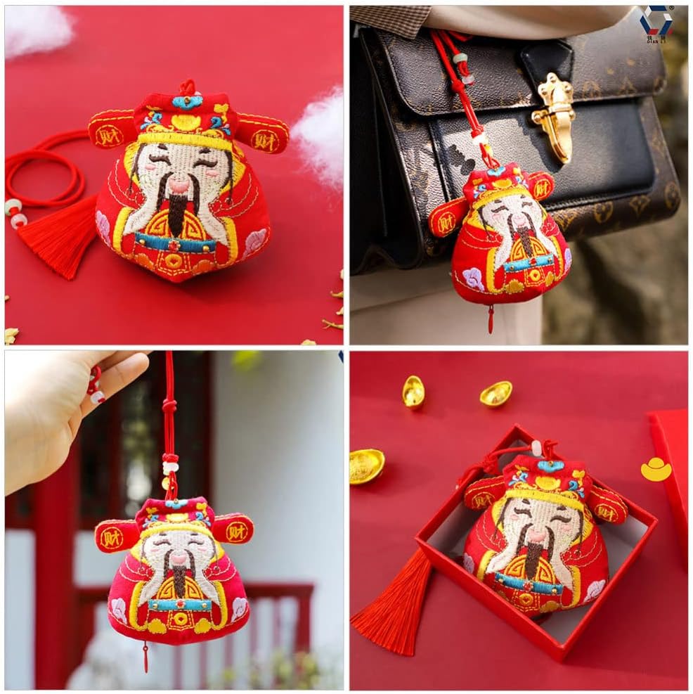 Totority 1pc Chinese Style Feng Shui Sachet Bag Hanging Ornament