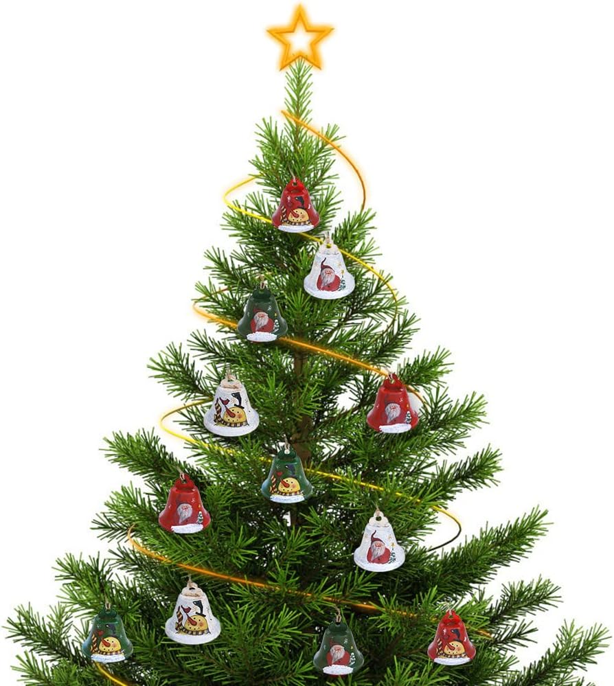 EUBUY Rustic Christmas Bell Ornament
