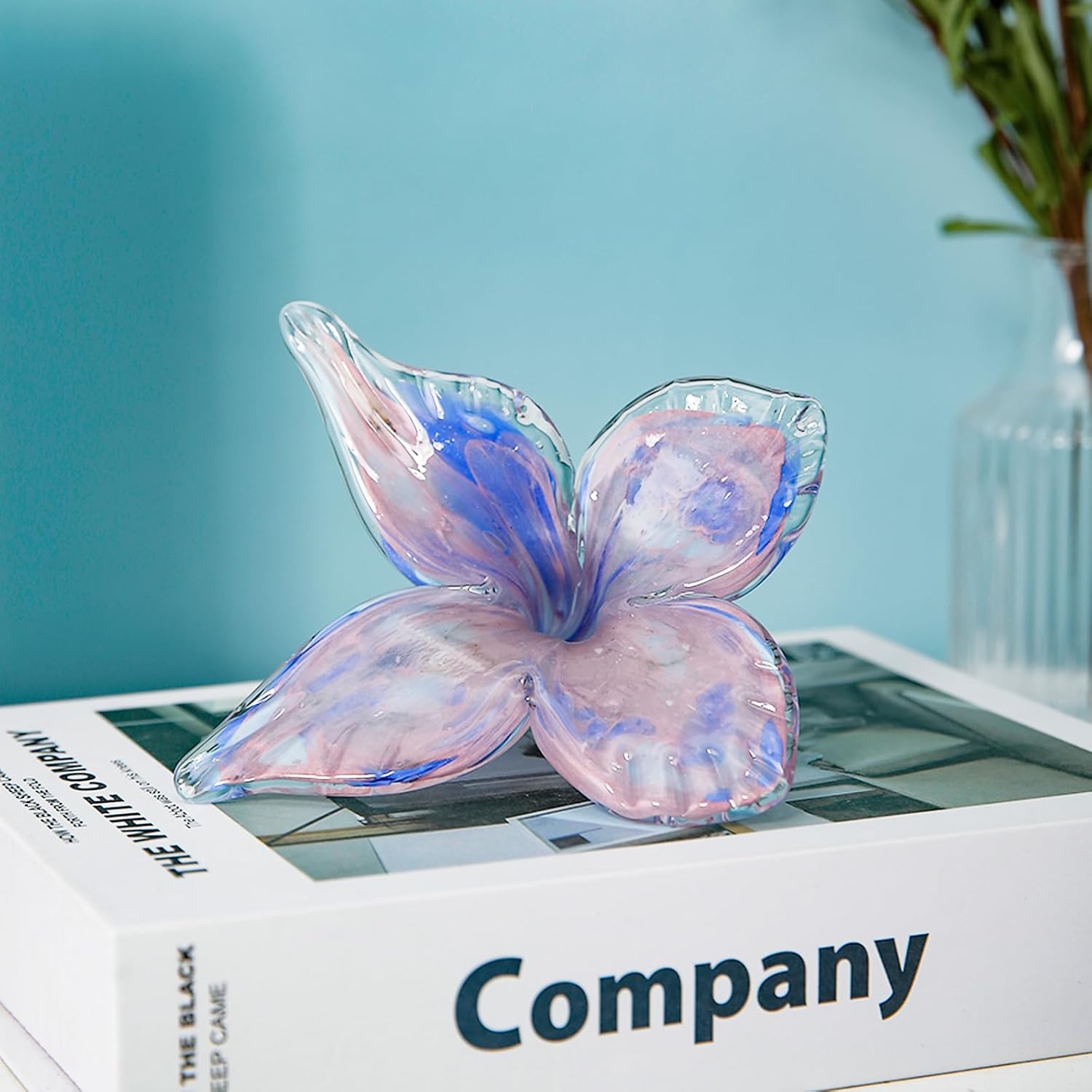 Handmade Glass Flower Pendant Decor for Home Garden Windows