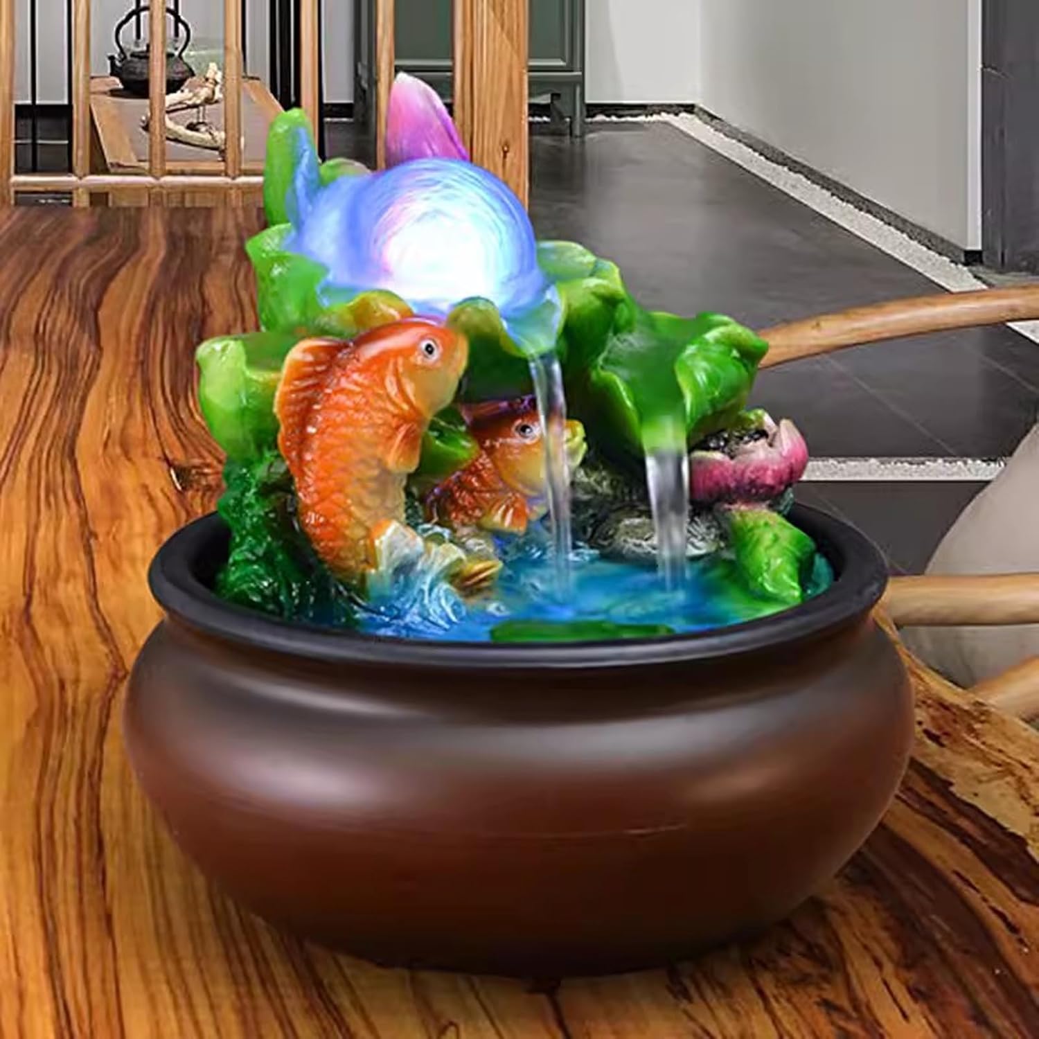 GRFIT Tabletop Fountain Decor Indoor Water Feature