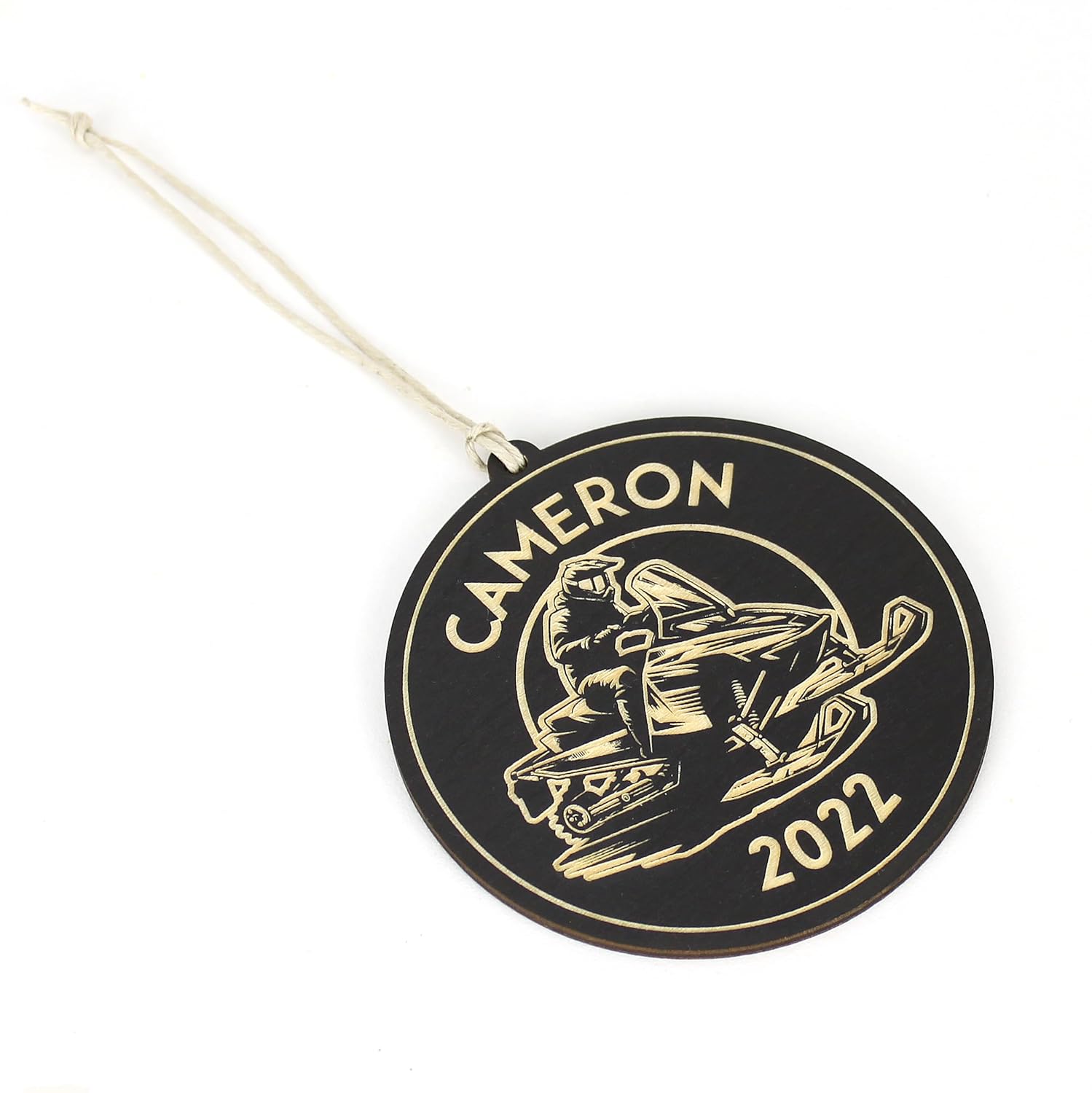 Personalized Snowmobile Ornament for Snowmobiler Gift
