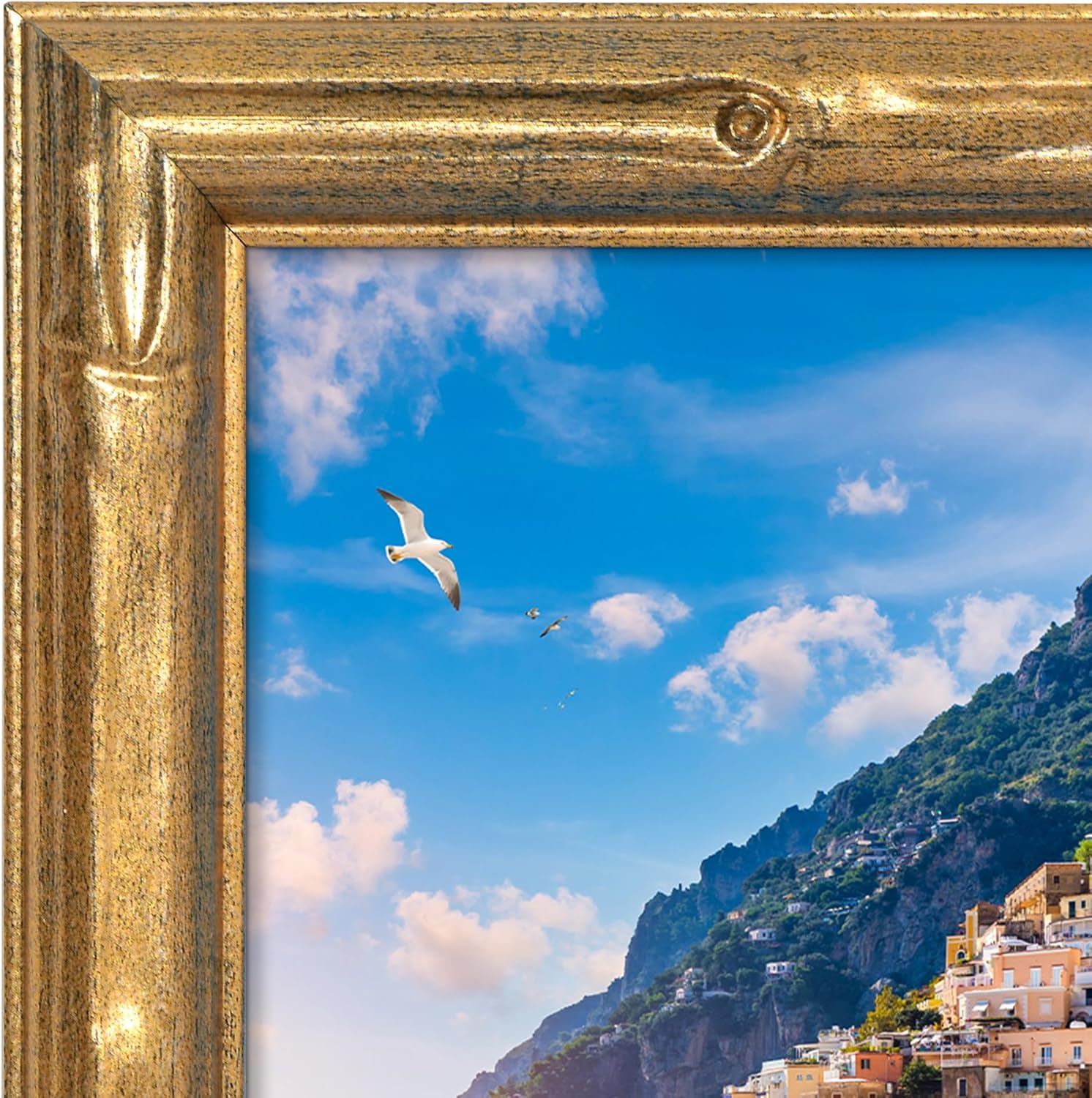 Americanflat 4x6 Bamboo Frame with Gold Finish