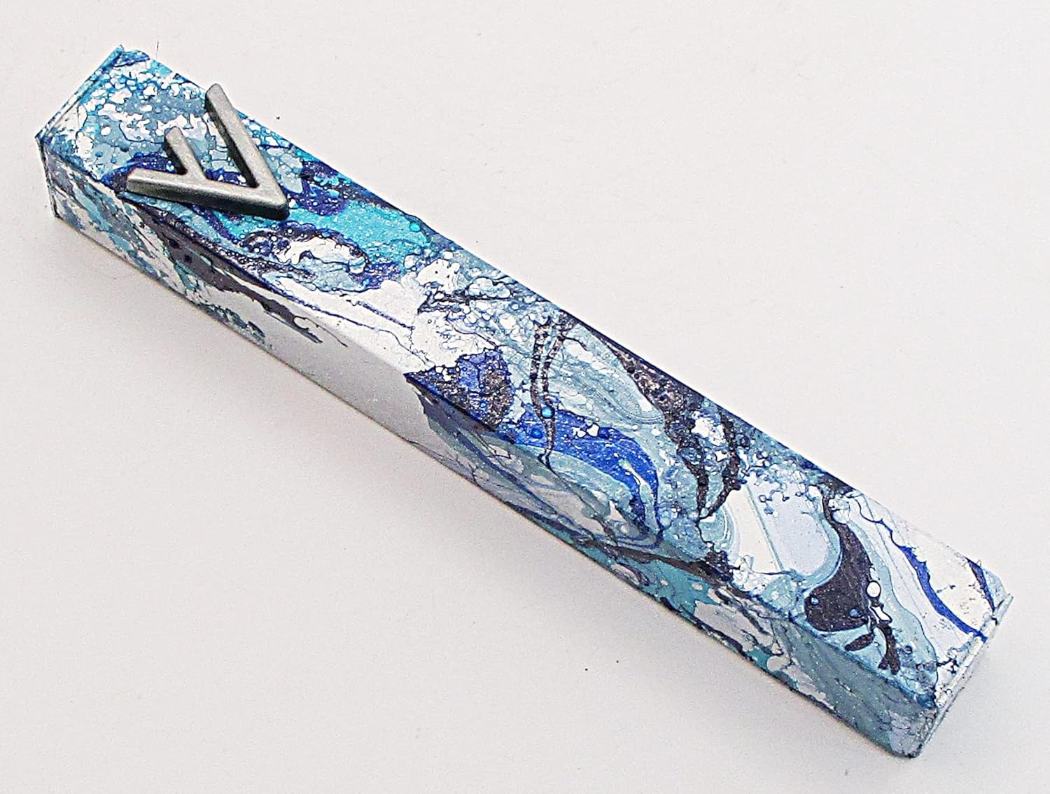 Marbled Mezuzah Case - Elegant Judaica Decor