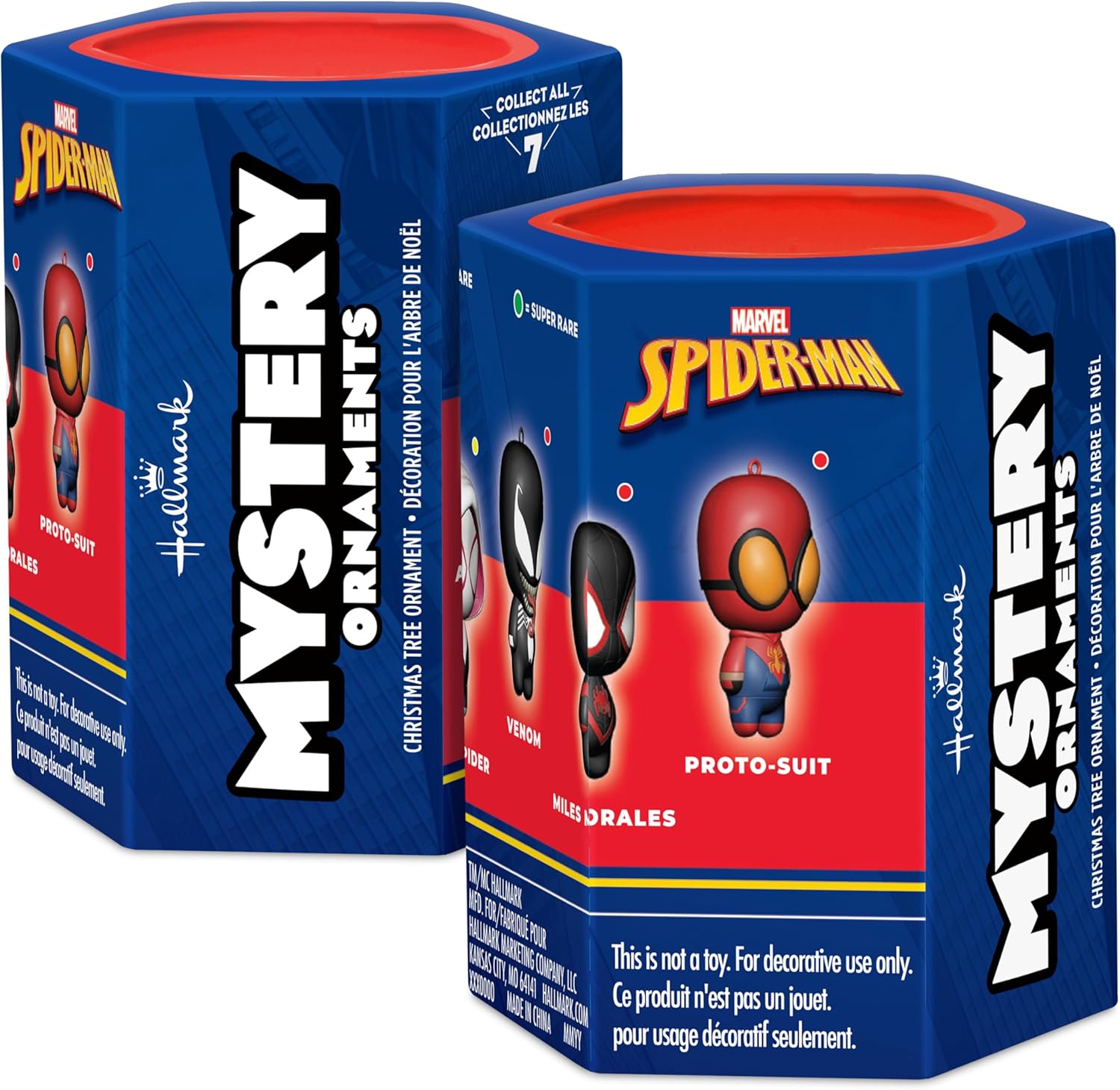 Hallmark Marvel Mystery Christmas Ornaments Set of 2 Shatterproof