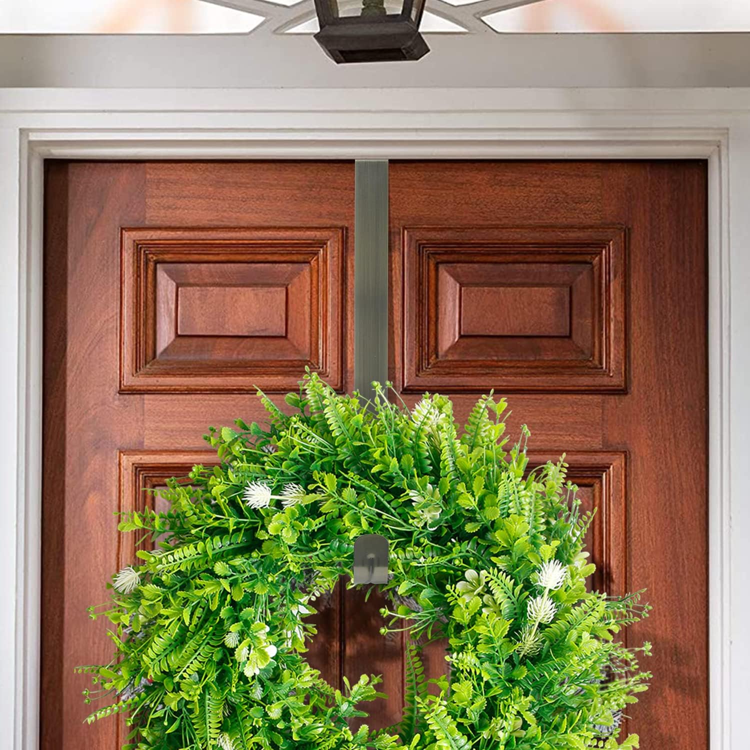 GameXcel 15 Inch Brass Wreath Hanger for Front Door