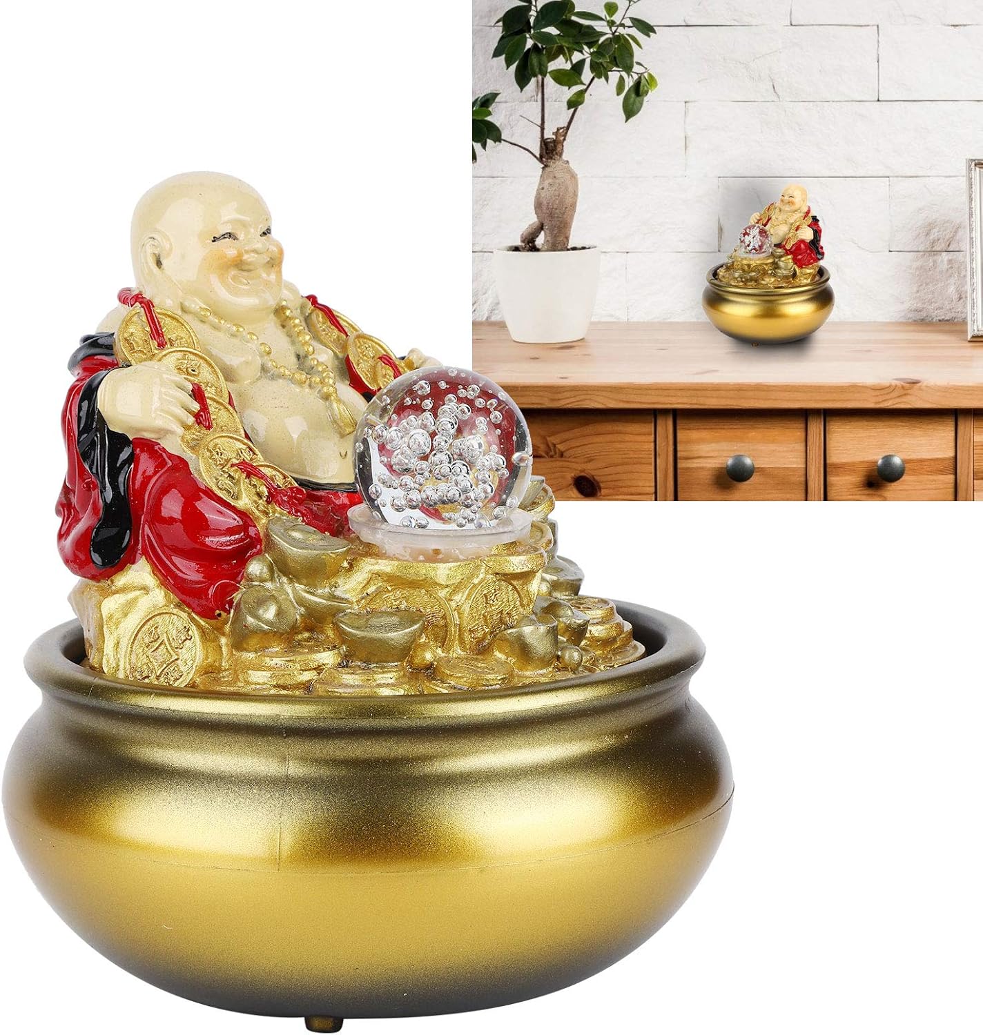 LED Tabletop Fountain with Decorative Ball