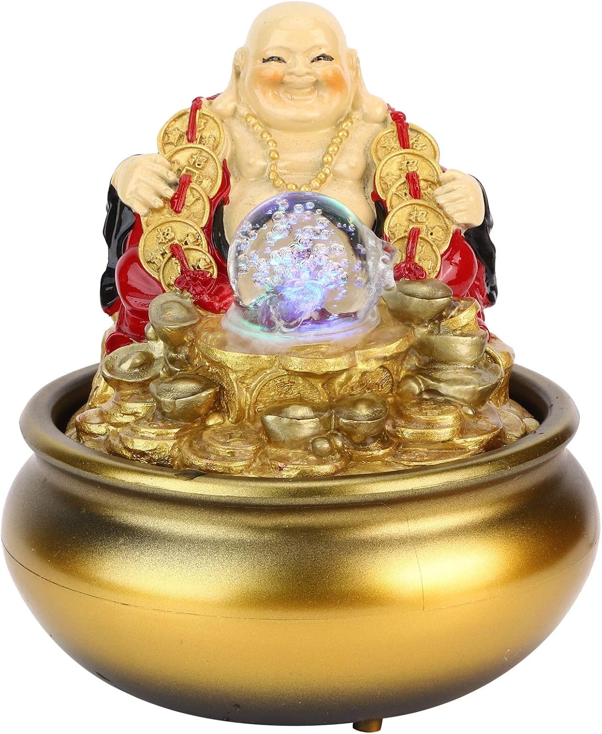 PAER Tabletop Fountain with LED Light and Rolling Ball