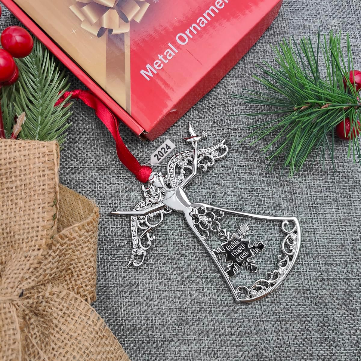 K-MLICE Christmas Tree Metal Ornament Set