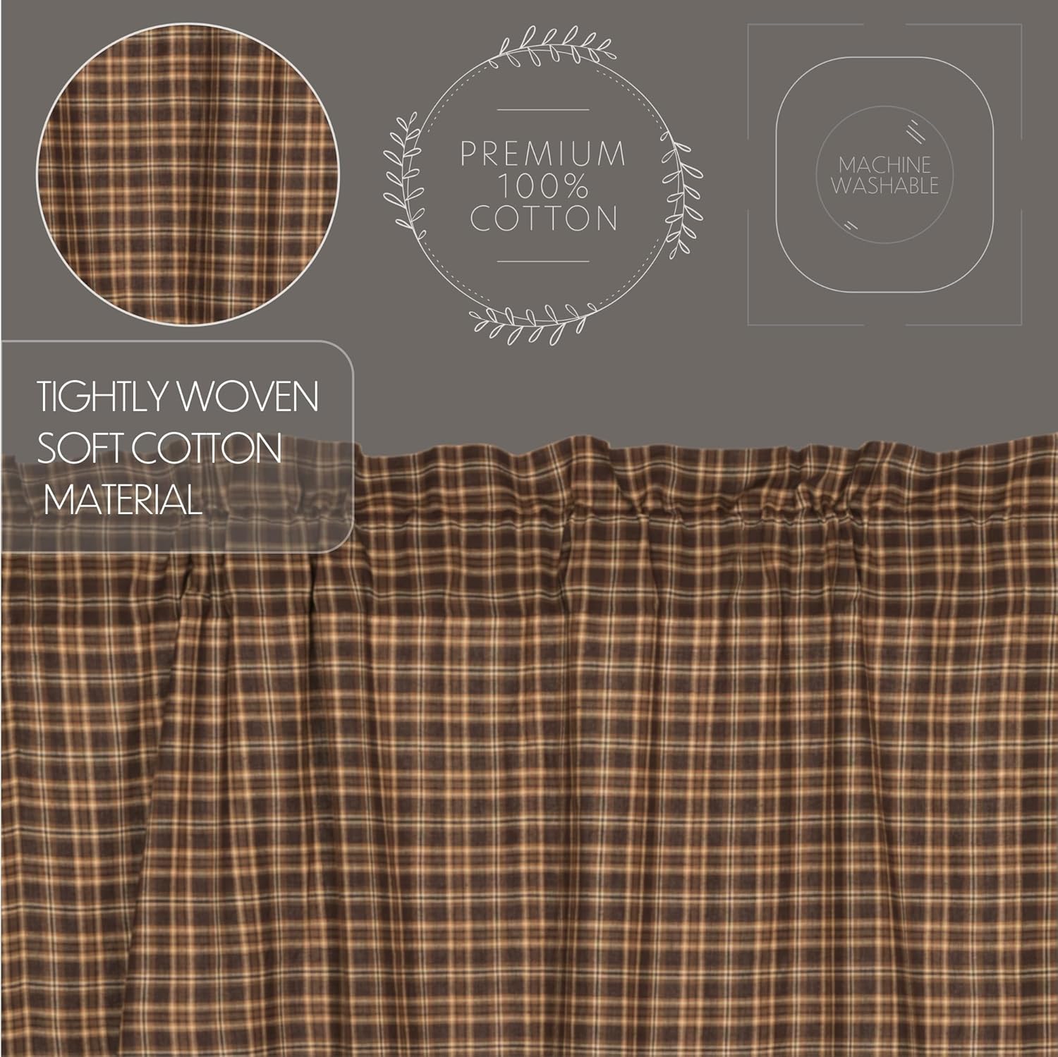 VHC Brands Prairie Swag Curtains 36x36x18