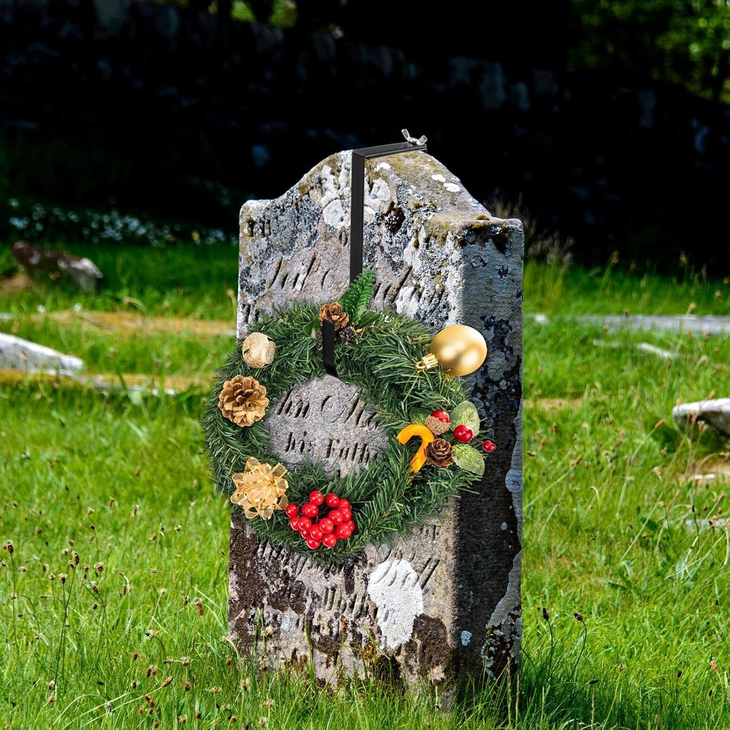 1 PCS Headstone Wreath Holder for Cemetery Decoration