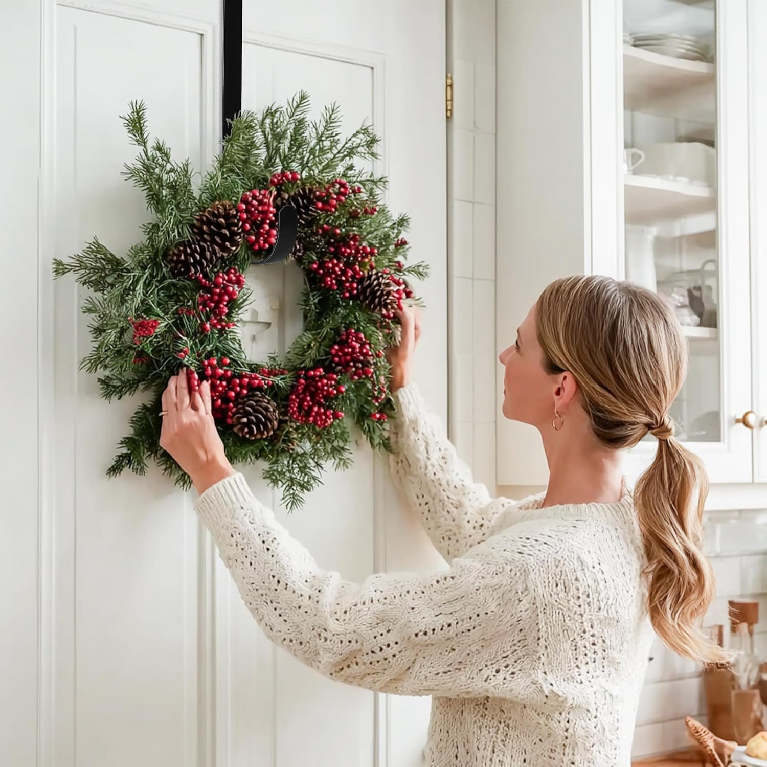 MCFULL 14 Inch Wreath Hangers for Front Door