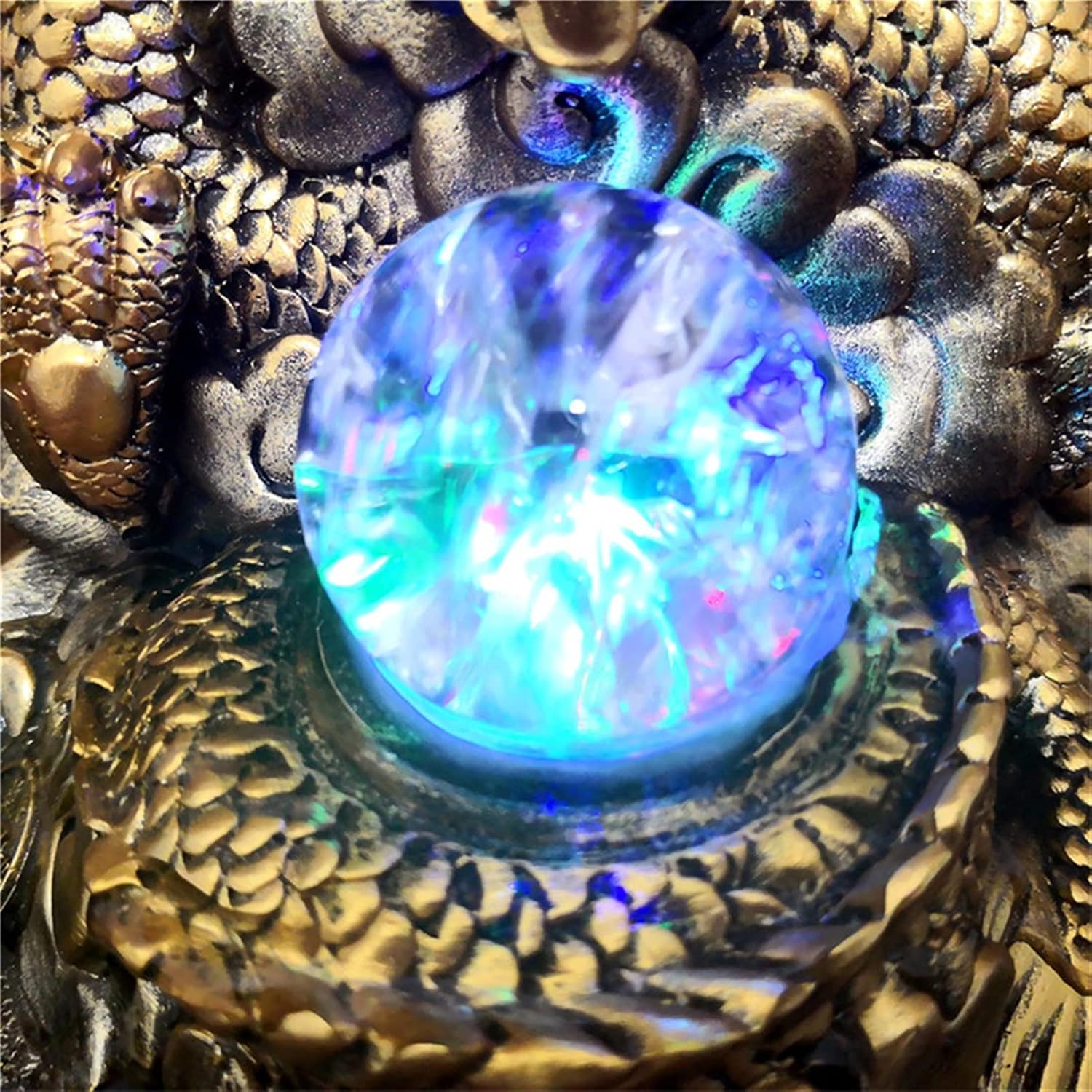 Indoor Tabletop Fountain with Chinese Dragon Decor