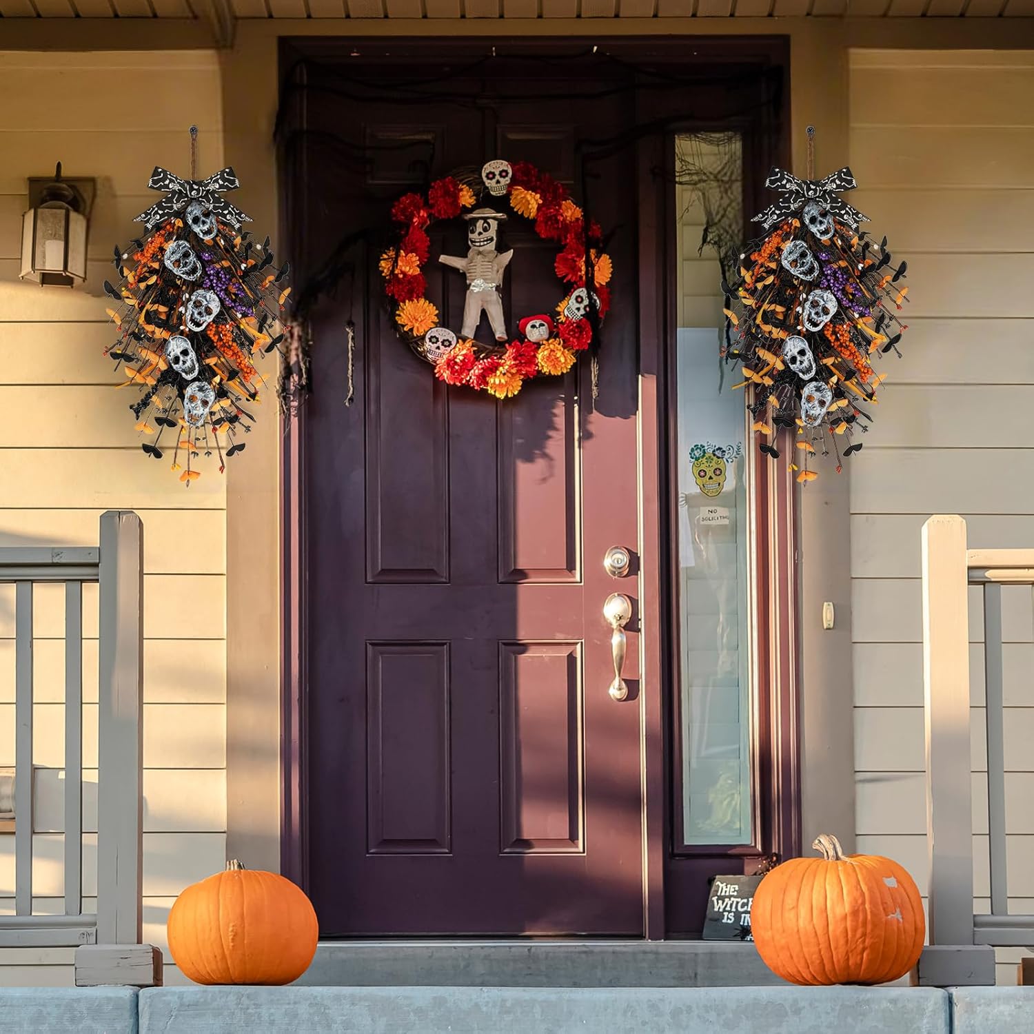 22 Halloween Wreath with Candy Berries 2 PCS