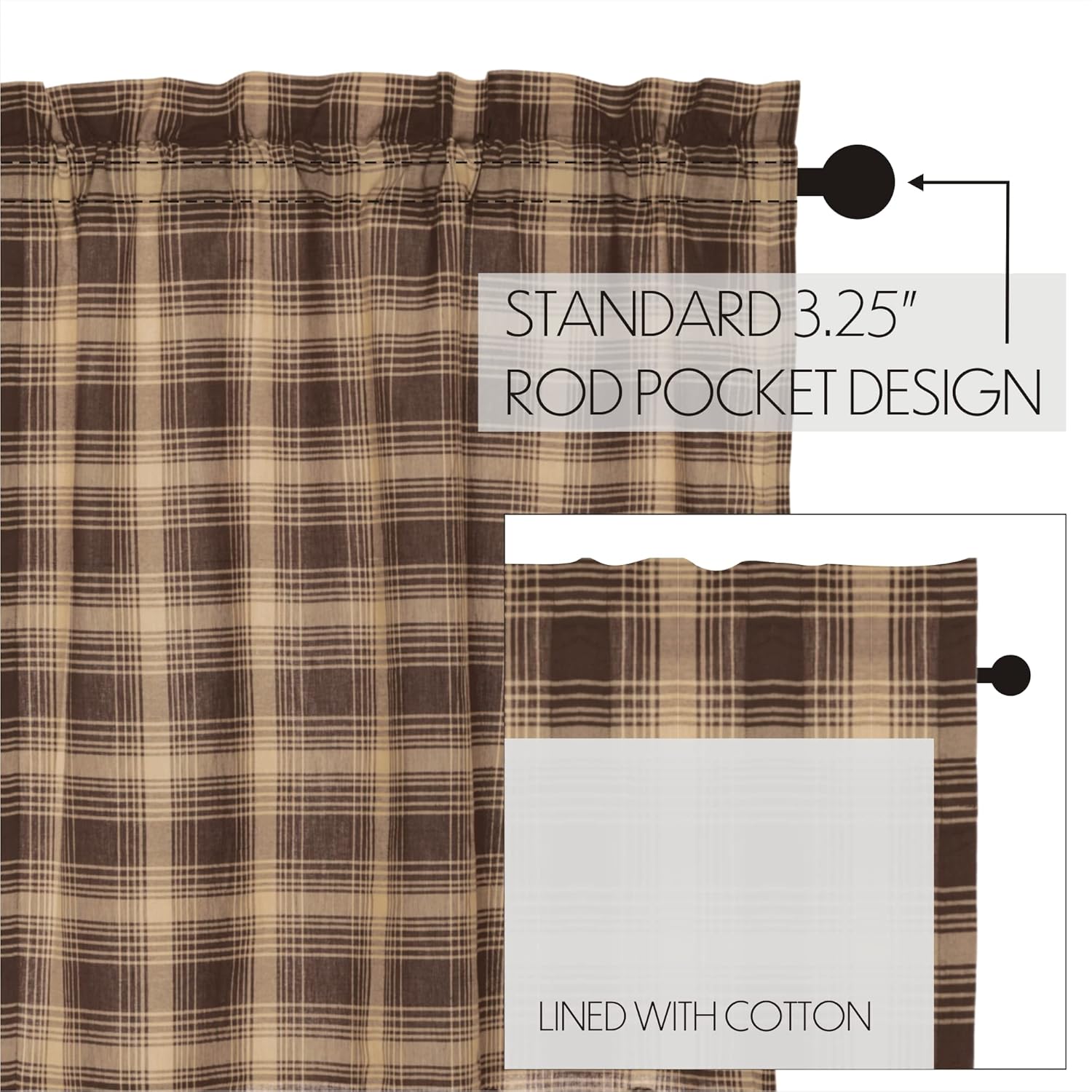 VHC Brands Prairie Swag Kitchen Curtains