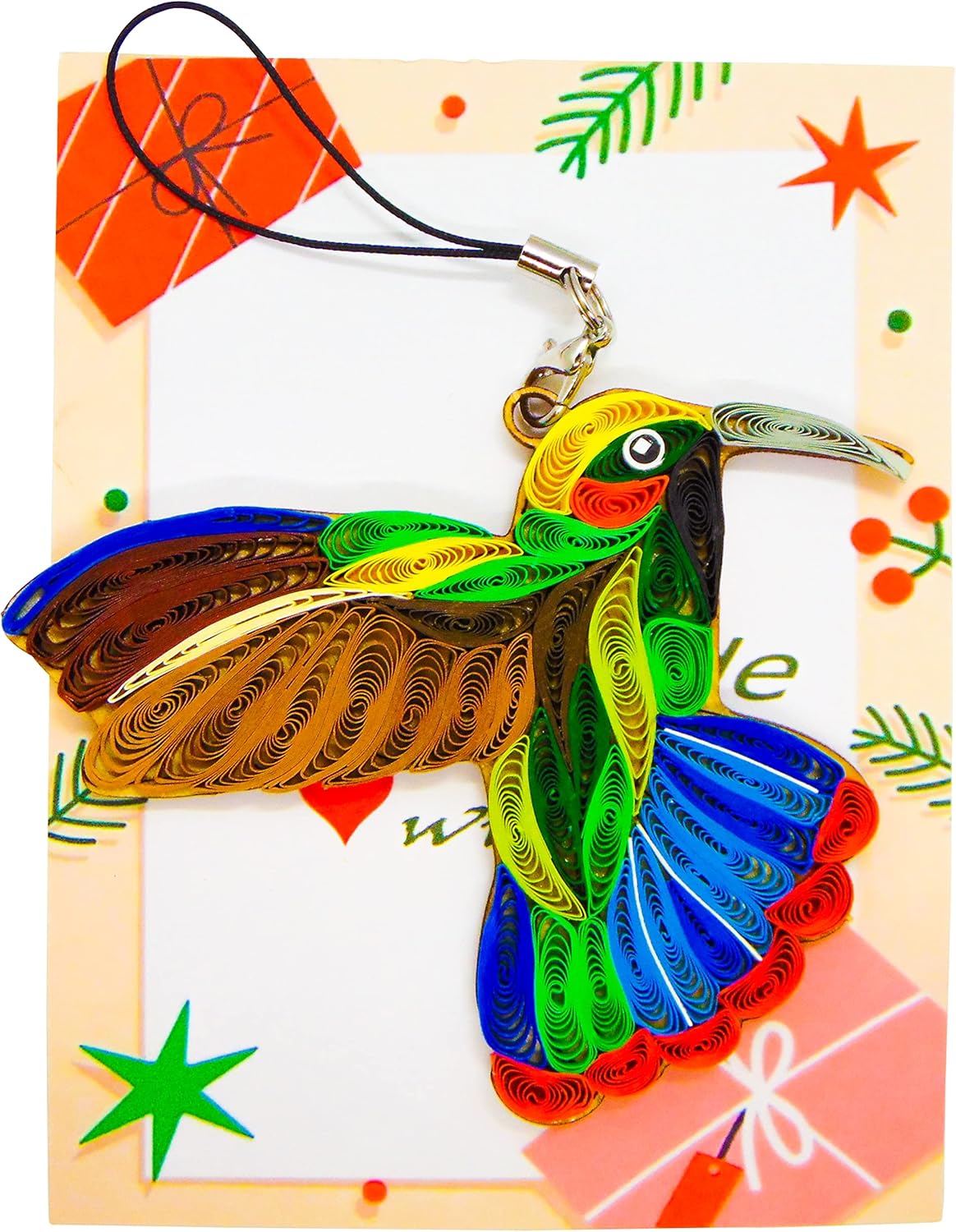 Colorful Hummingbird Hanging Ornament by GREENHANDSHAKE