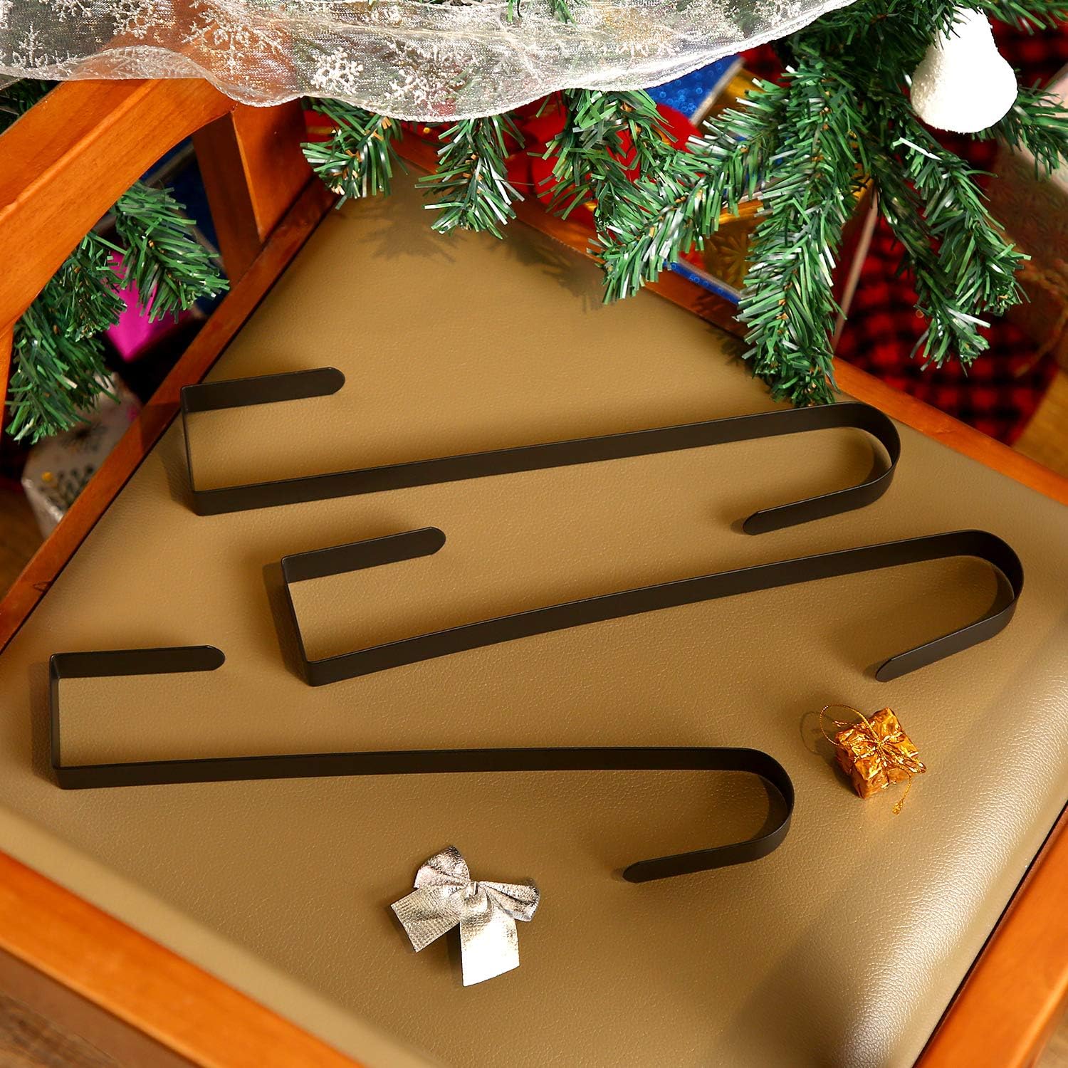Zhehao 3 Piece Christmas Decor Metal Wreath Hangers