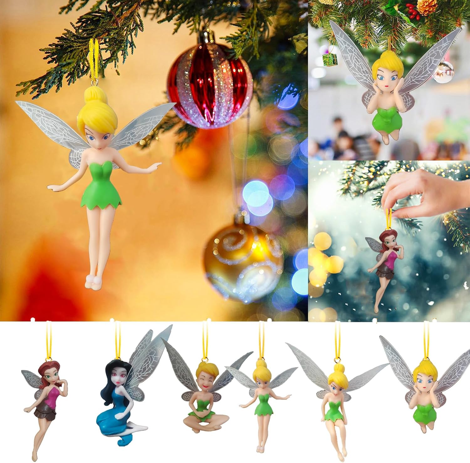 Princess Fairy Christmas Tree Decoration Set 6 Pcs