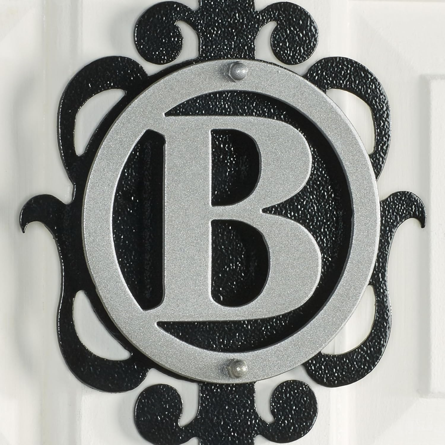 Touch Of Class Metal Overture Monogram Wreath Hanger Silver Black