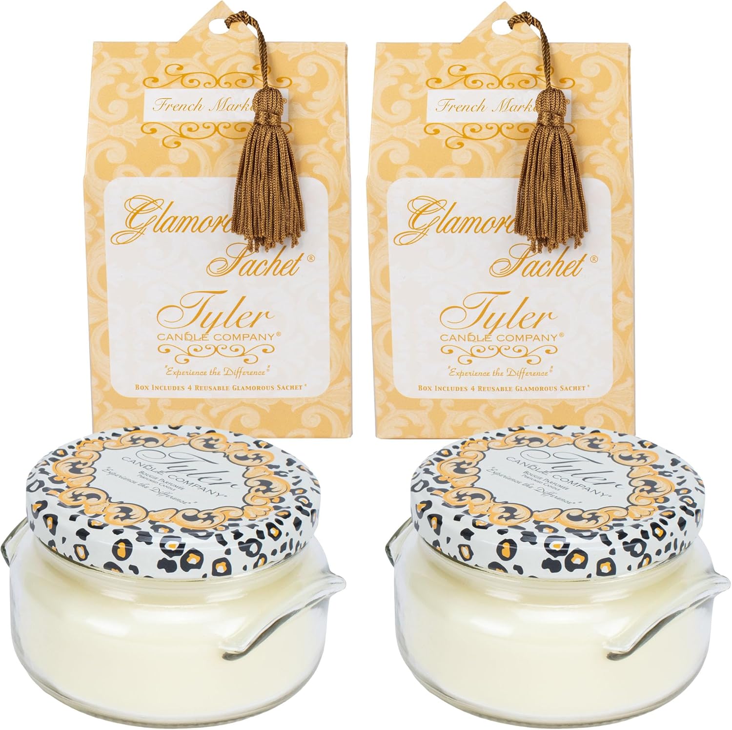French Market Scented Candle and Laundry Sachet Set of 4