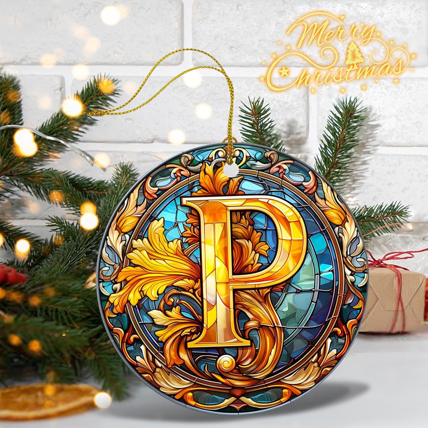 26 Letters Christmas Tree Letter Decorations Pendant