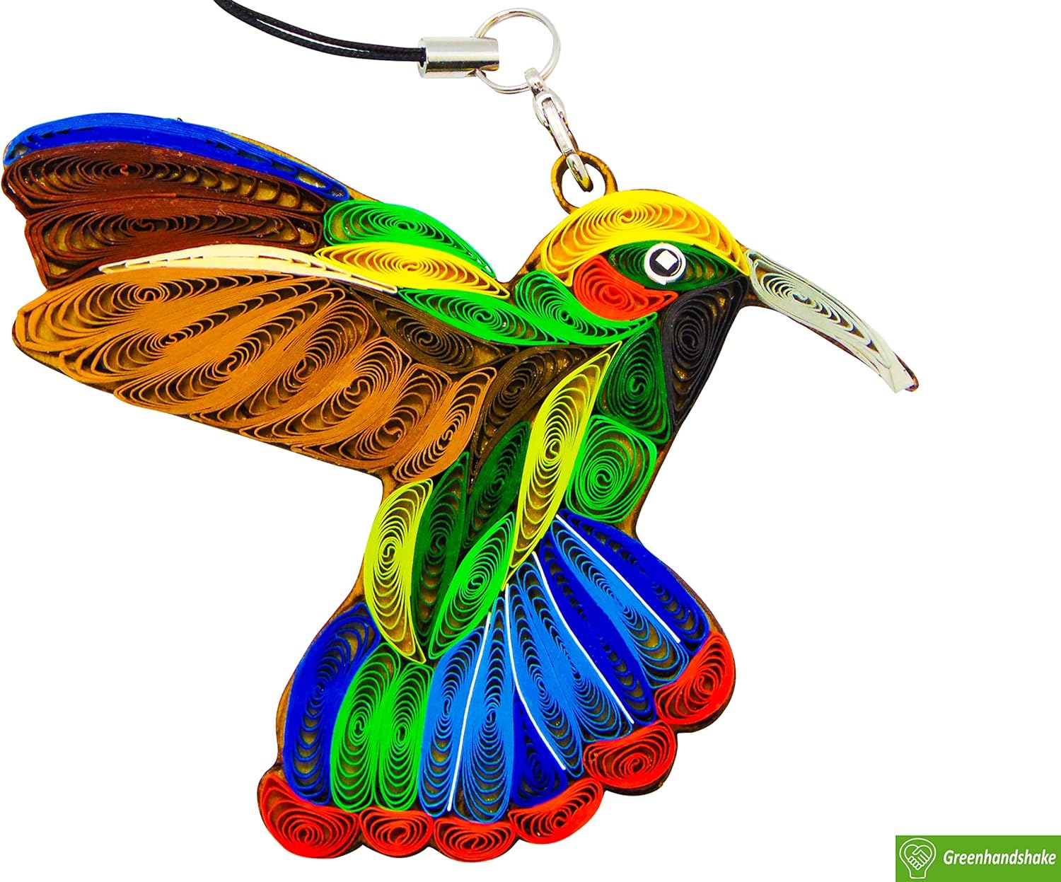 Colorful Hummingbird Hanging Ornament by GREENHANDSHAKE