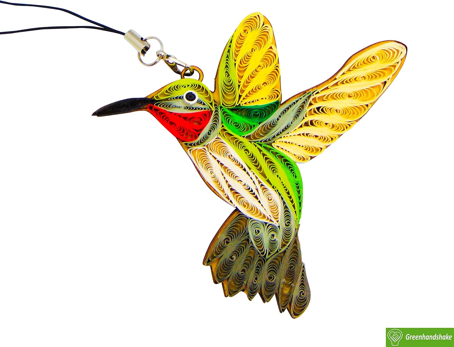 Greenhandshake Hummingbird Handmade Hanging Ornament