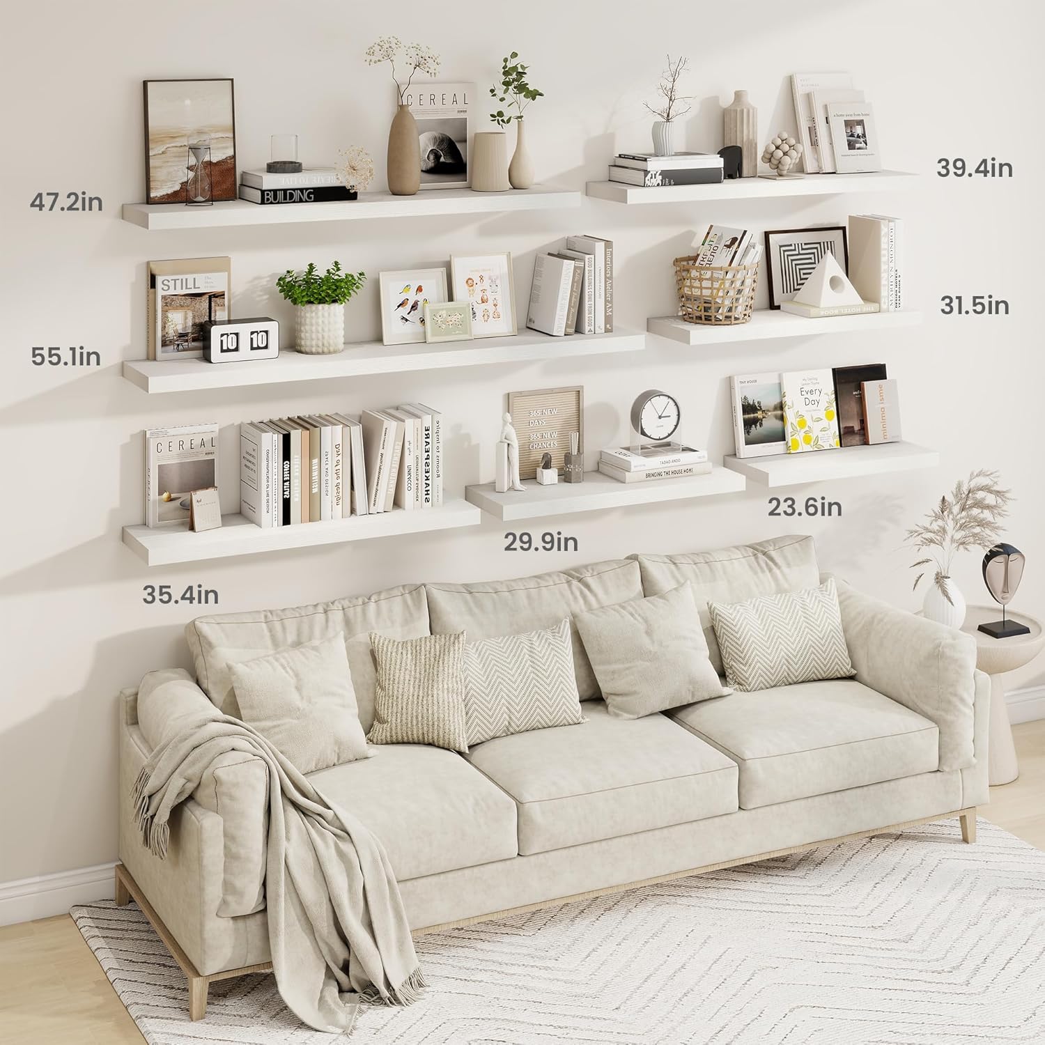Fun Memories Floating Shelves for Wall Set of 2